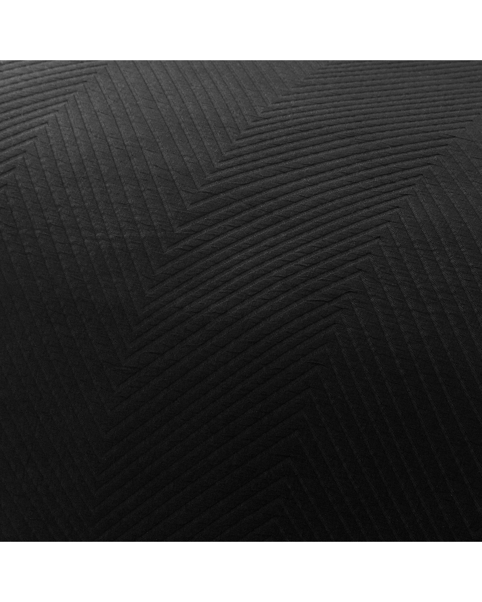 Renee Taylor Quilt Cover Chevron Jacquard Quilt Cover Set Black