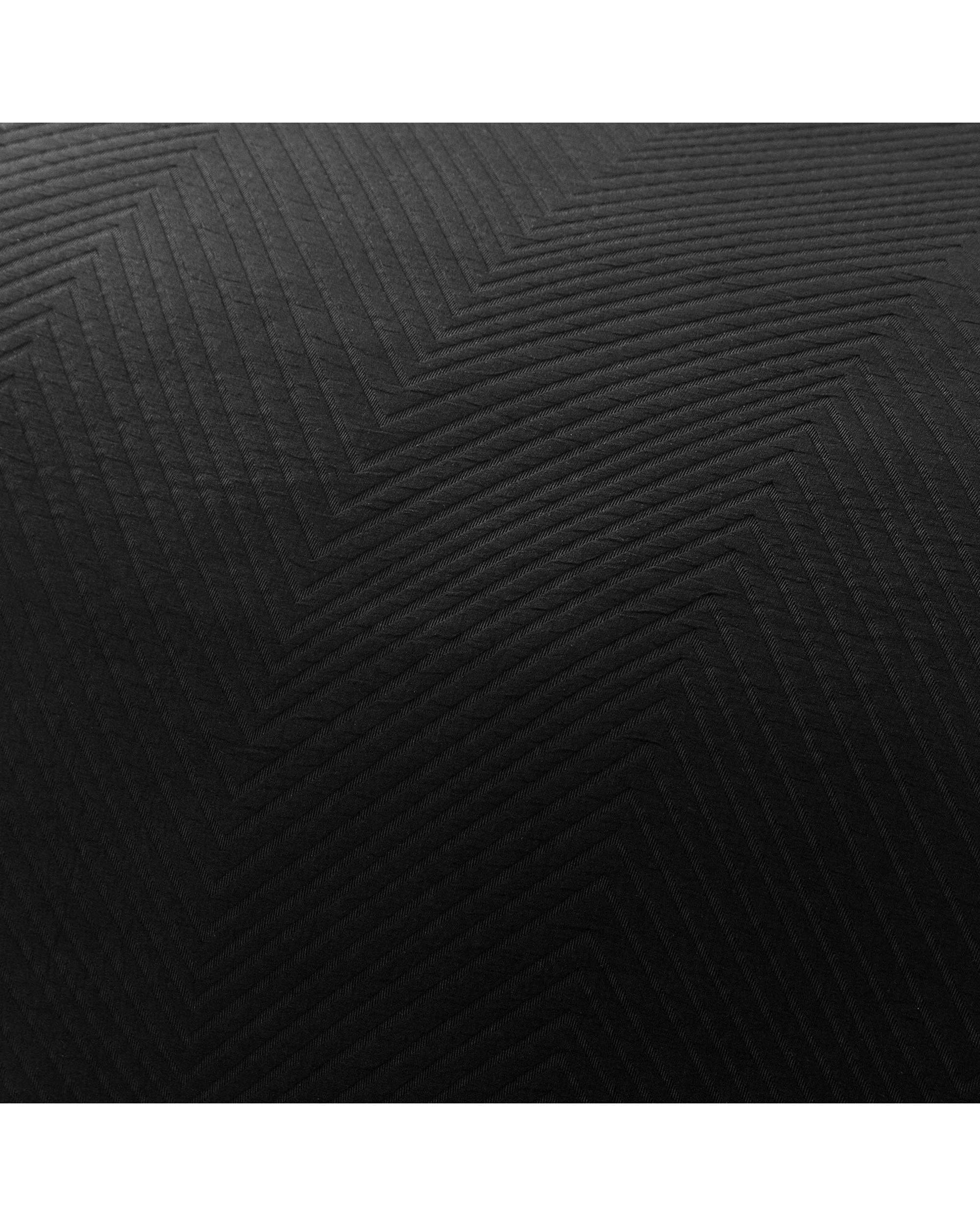 Renee Taylor Quilt Cover Chevron Jacquard Quilt Cover Set Black