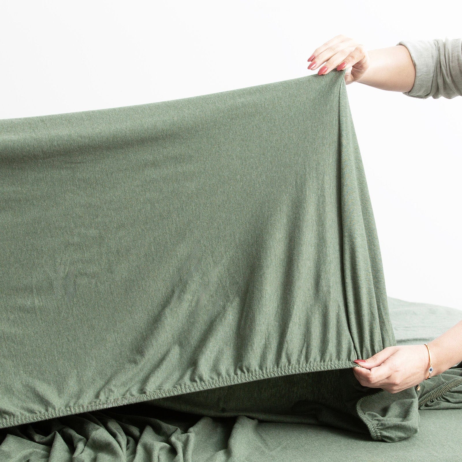 Renee Taylor Bed Sheets | Comfort T’s Organic Cotton Melange Jersey Sheet Set