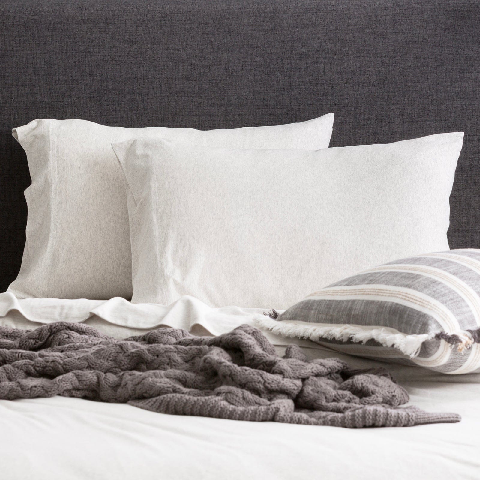 Renee Taylor Bed Sheets | Comfort T’s Organic Cotton Melange Jersey Sheet Set