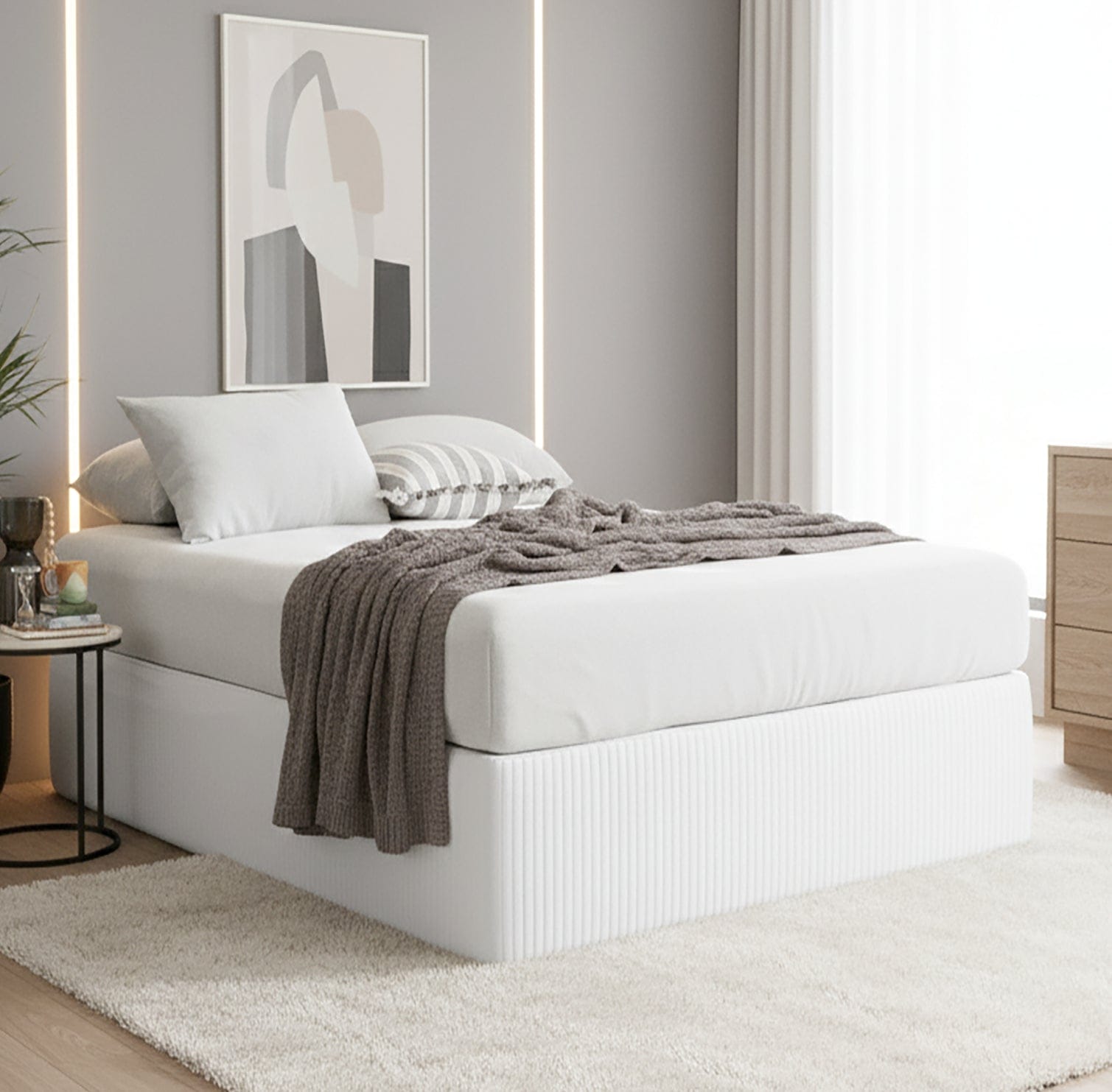 Renee Taylor Bed Sheets Comfort T’s Organic Melange Jersey Fitted & Pillowcase - No Flat Sheet