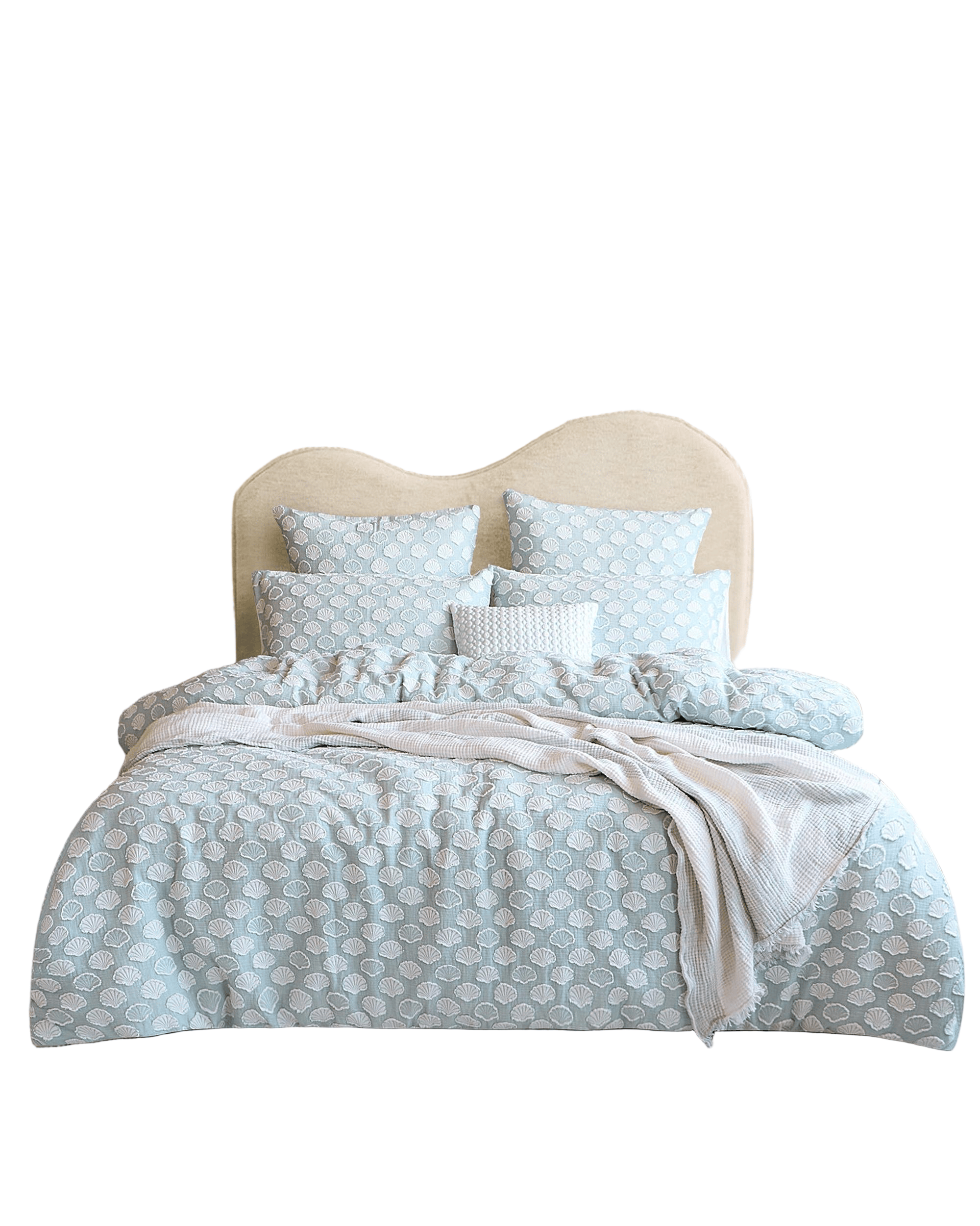 Renee Taylor Quilt Cover Coralium Chenille Tufted Jacquard Quilt Cover Set