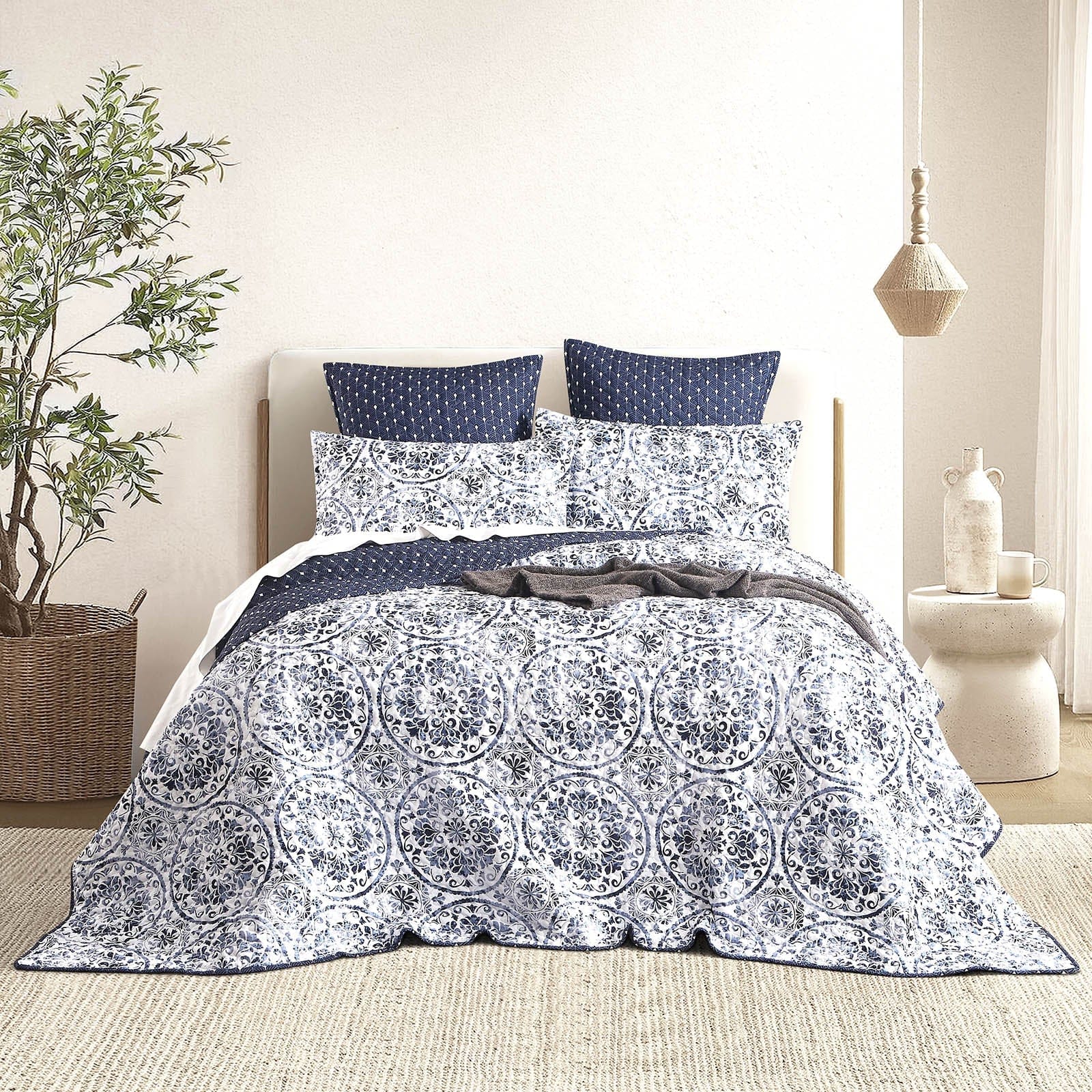 Renee Taylor Coverlet Delos Quilted Reversible Coverlet Set