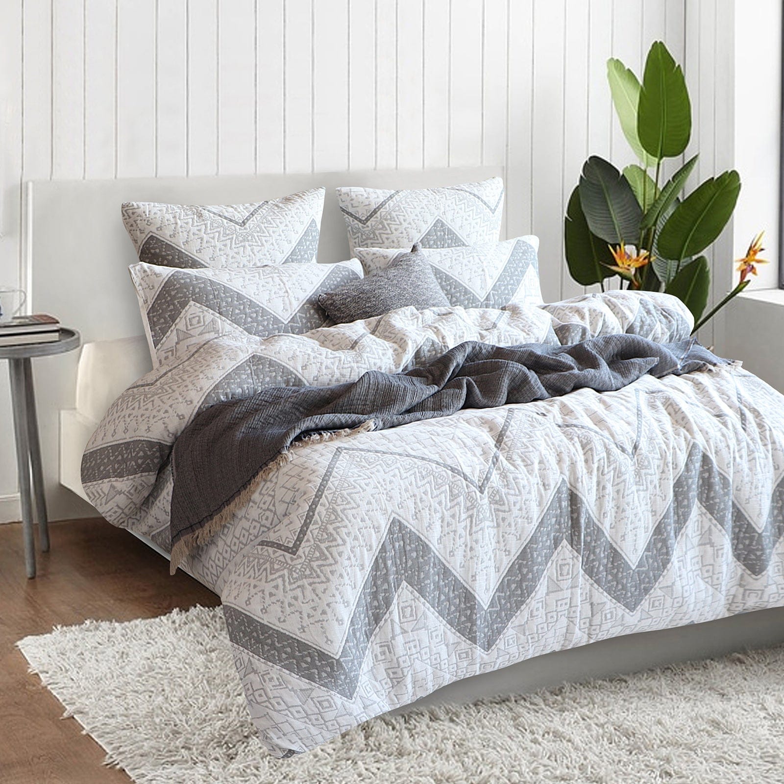 Renee Taylor Quilt Cover Indie Jacquard Yarn dye Quilt Cover Set