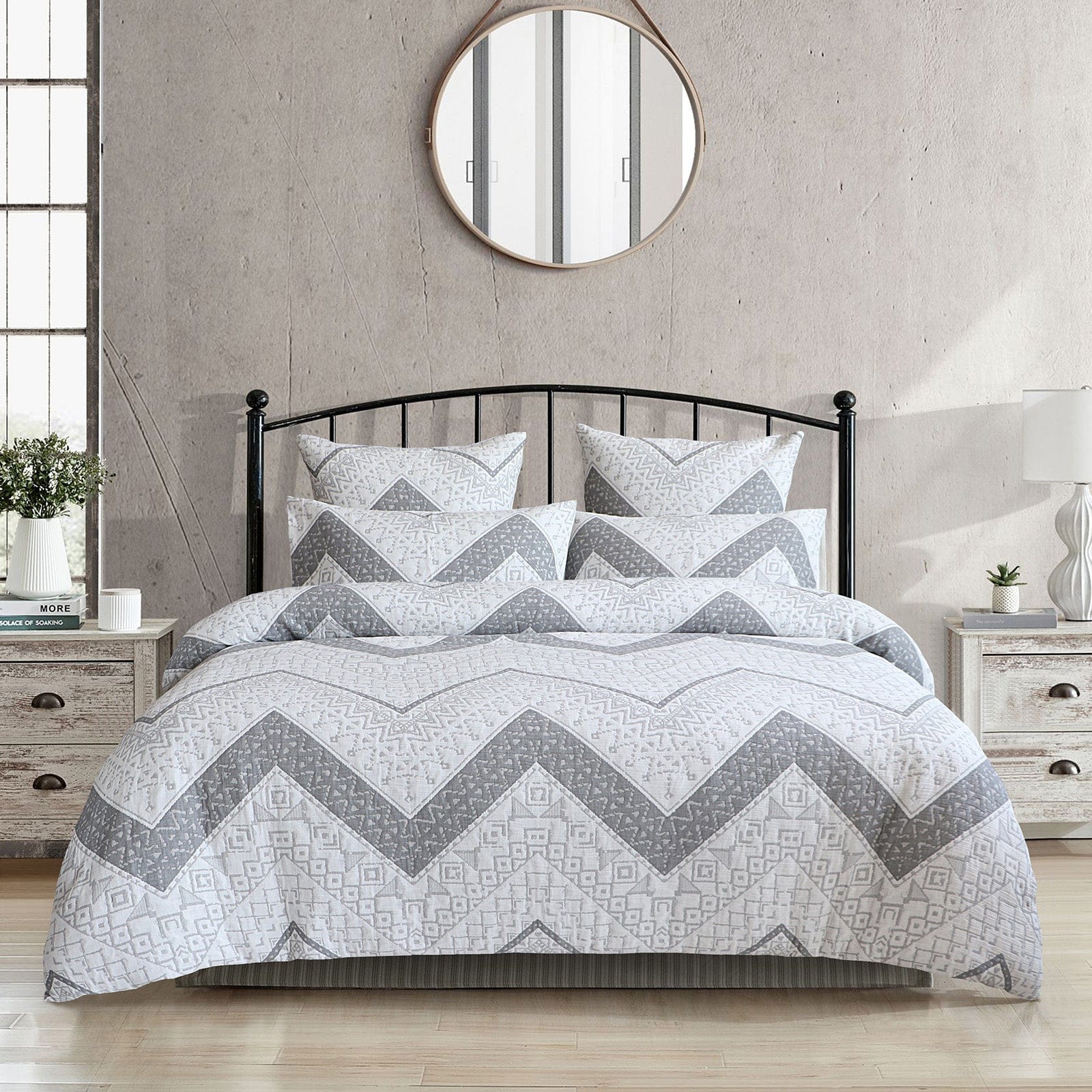 Renee Taylor Quilt Cover Indie Jacquard Yarn dye Quilt Cover Set