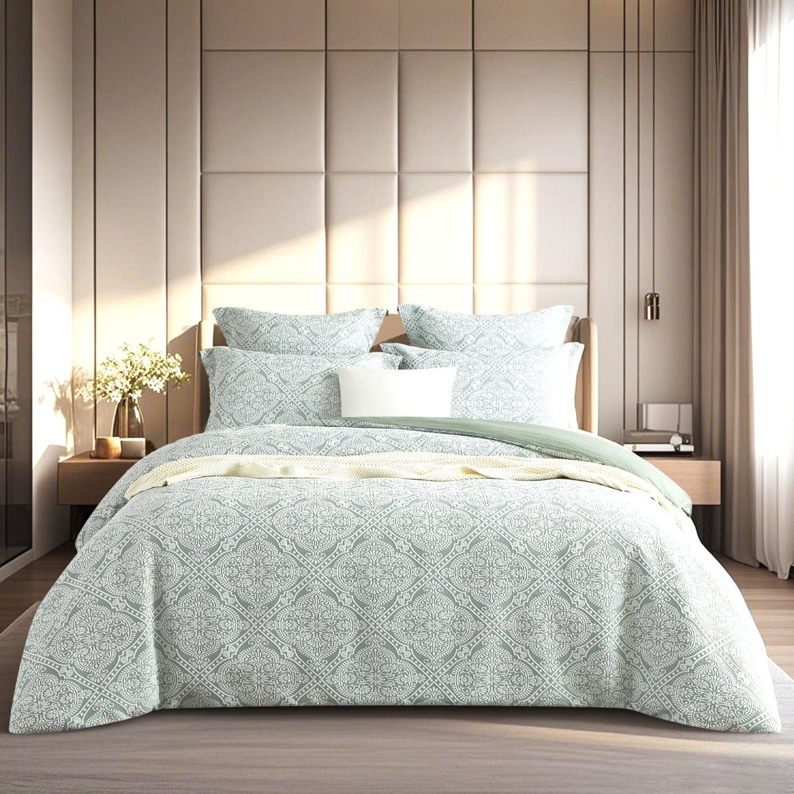Renee Taylor Quilt Cover Mayfair Jacquard Quilt Cover Set