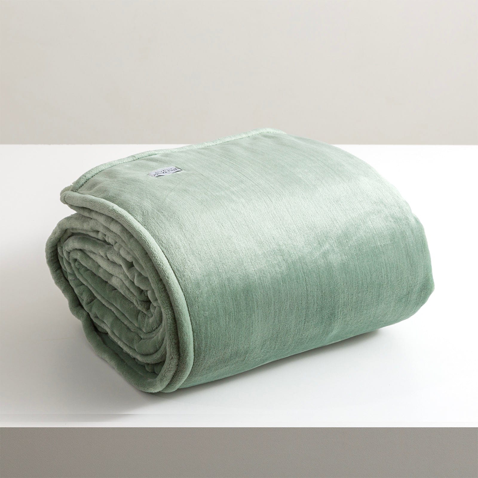 Renee Taylor Blanket Plush 380 GSM Ultra Soft Velvet Blanket - EUCALYPTUS