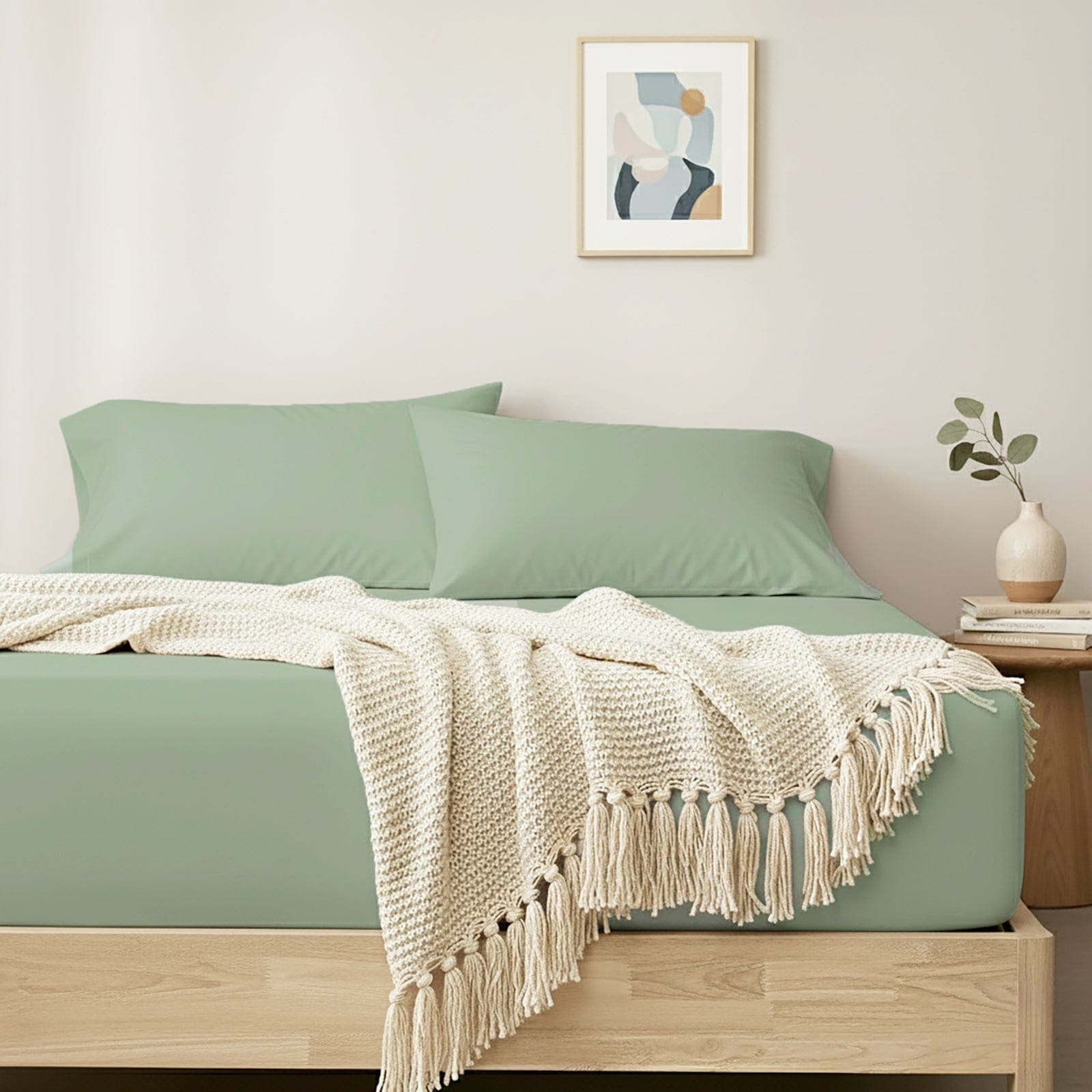 Renee Taylor Bed Sheets Renee Taylor 400 Thread Count Egyptian Cotton Fitted and Pillow Case Set Basil