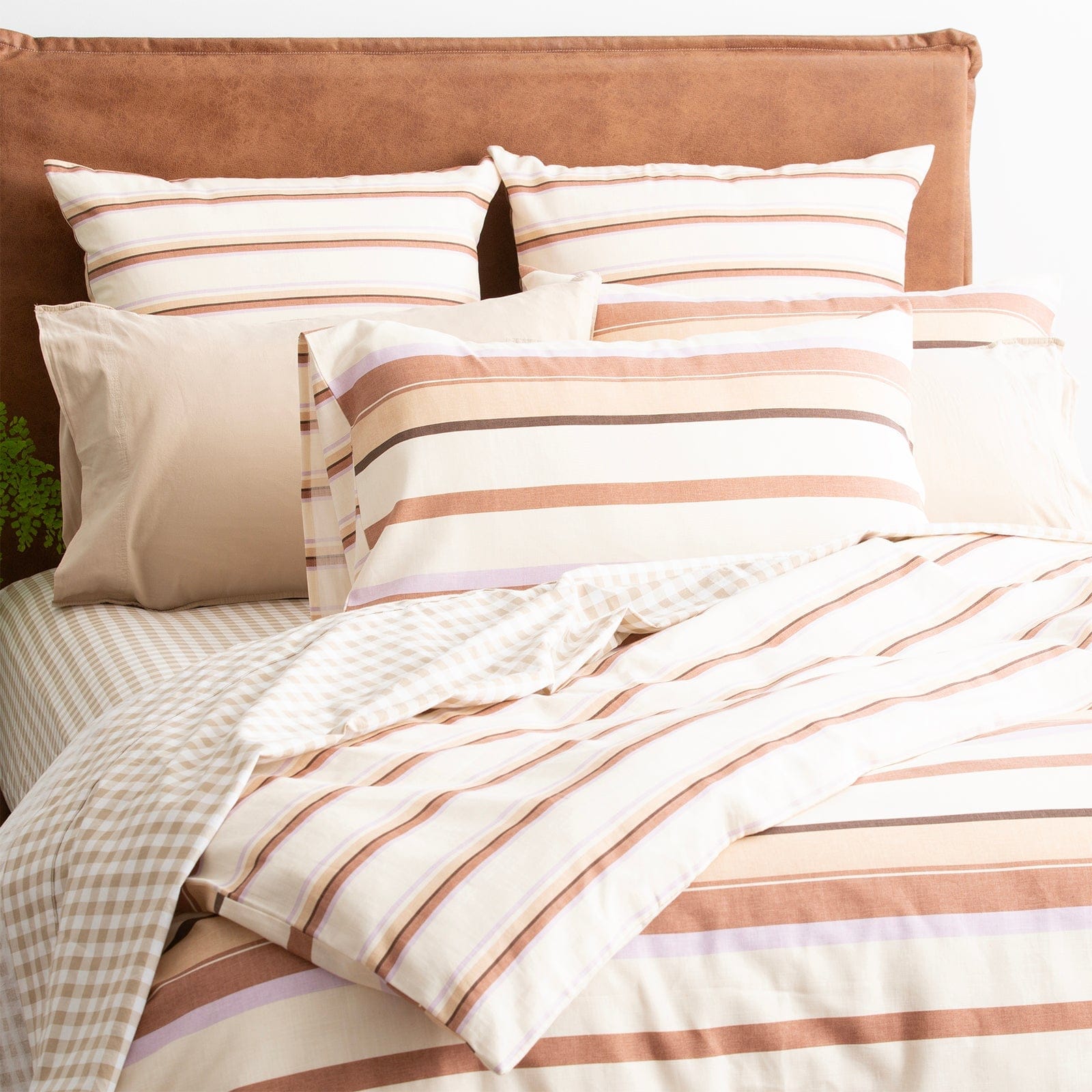 Renee Taylor Bed Sheets Renee Taylor Textured Cotton Slub Reversible Quilt Cover Set Queen William Stripe