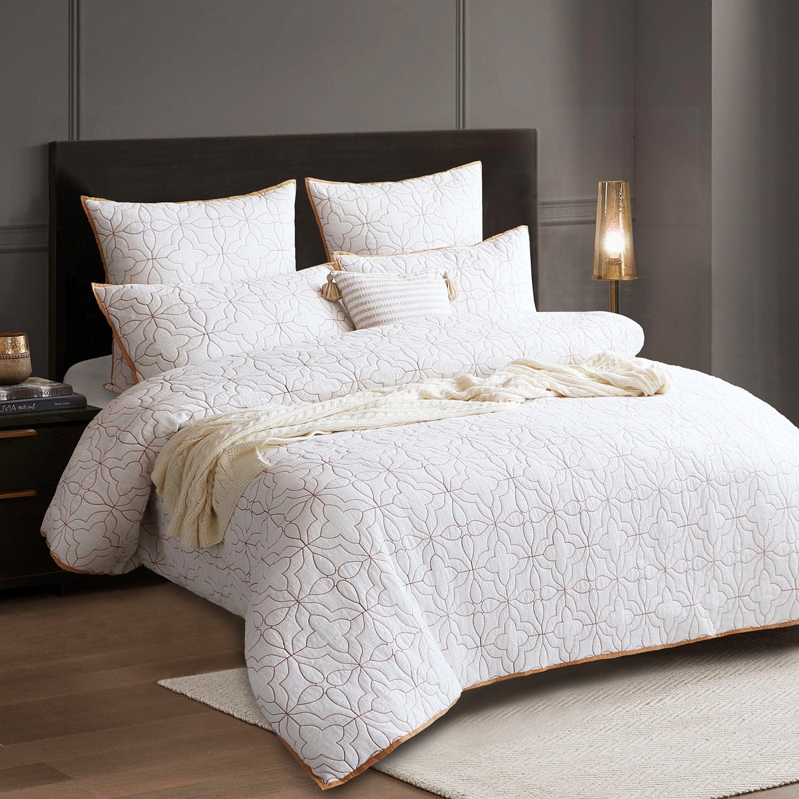 Renee Taylor Quilt Cover | Solaris Cotton Quilted Quilt Cover Set