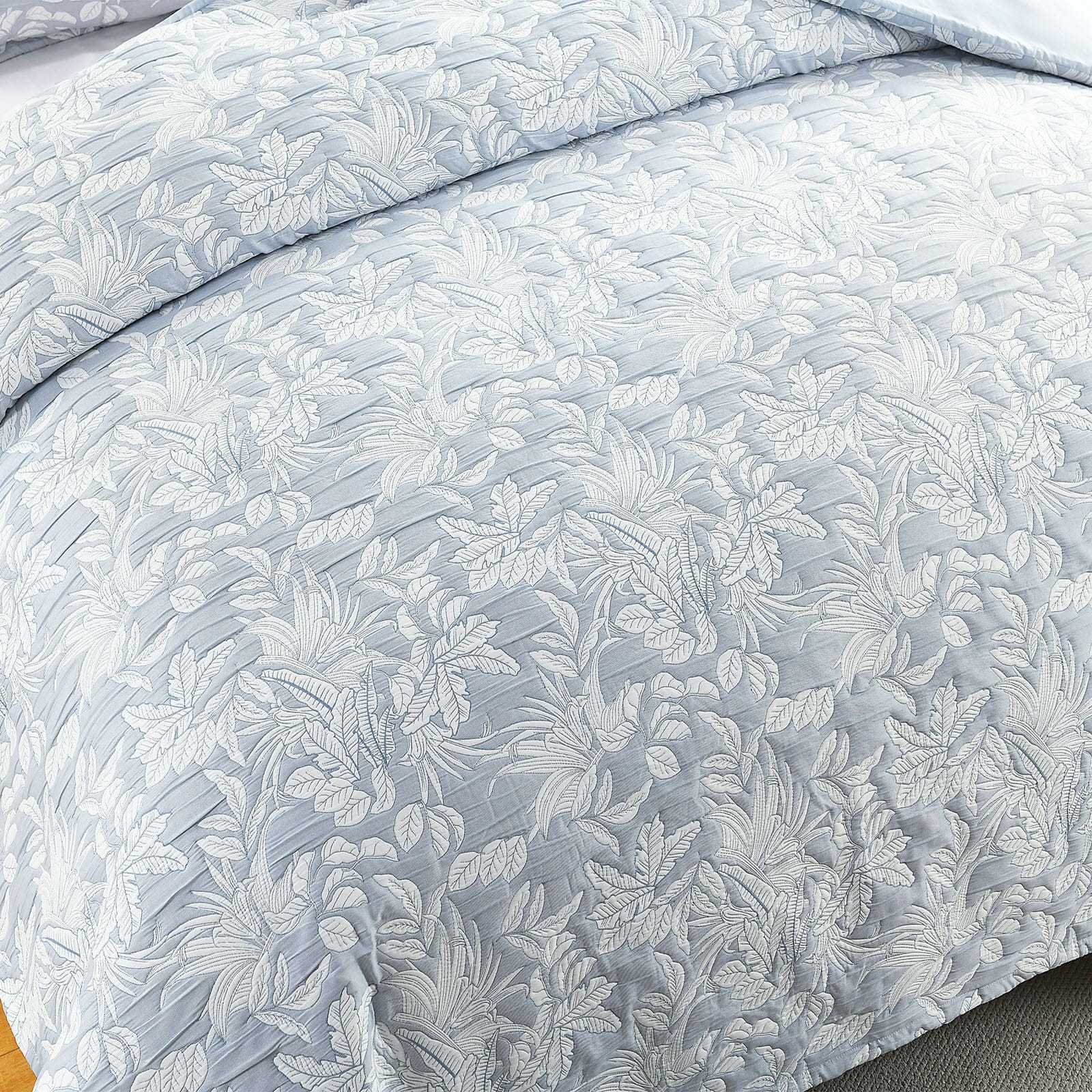 Renee Taylor Quilt Cover Westley Jacquard Quilt Cover Set - Aqua