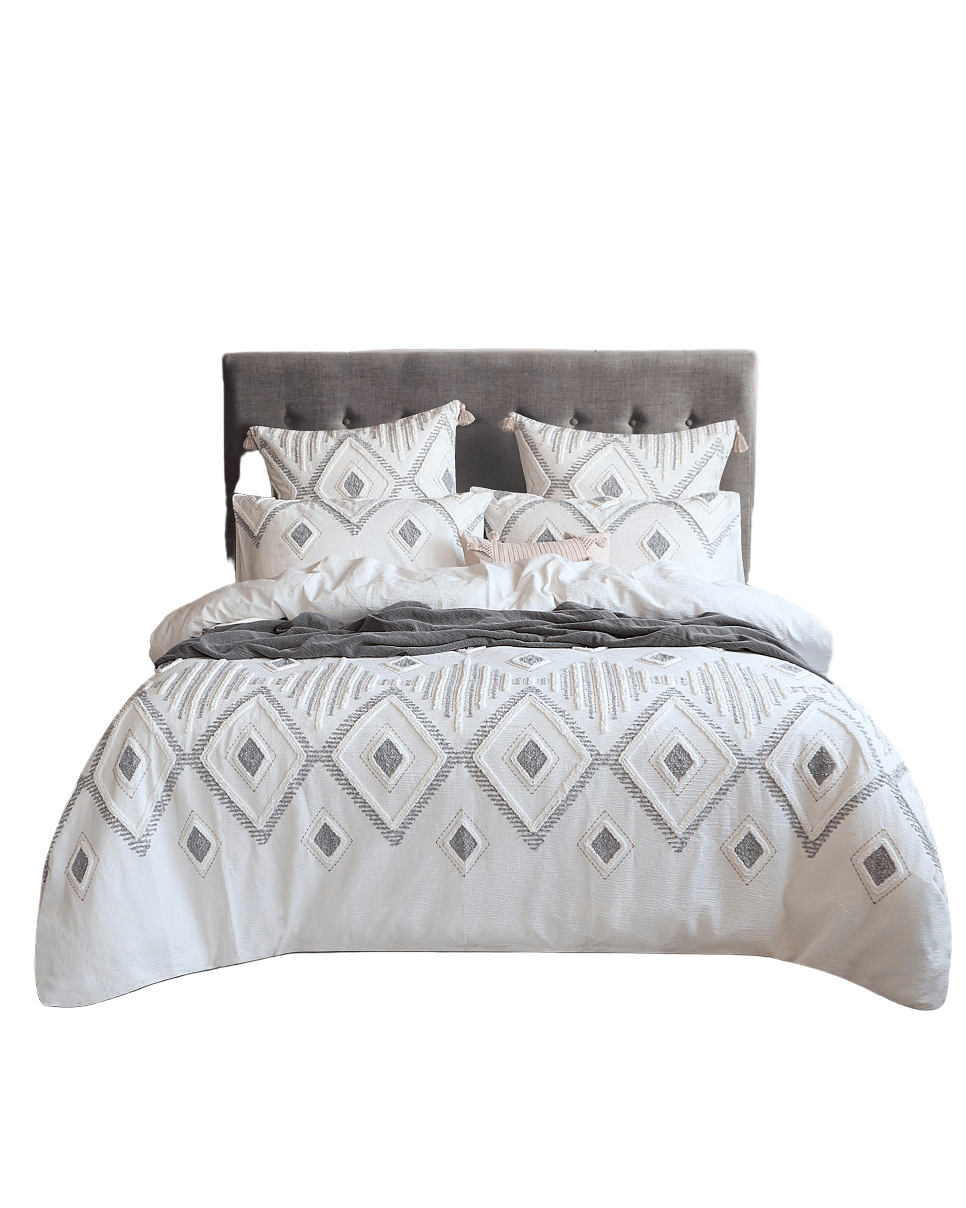 Renee Taylor Quilt Cover Zuma Stone Washed Tufted Quilt Cover Set