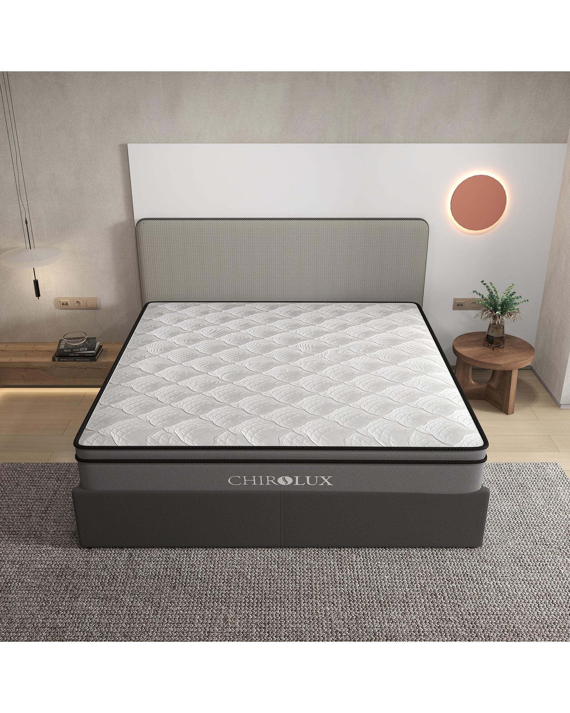 Royal Comfort Mattresses Chiro Lux Cooling Latex Foam Pocket Spring Mattress 5 Zone Medium Firmness