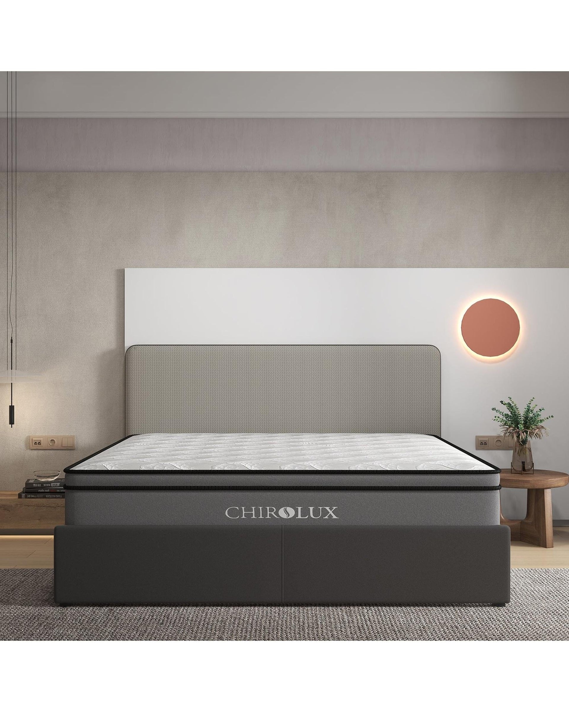Royal Comfort Mattresses Chiro Lux Cooling Latex Foam Pocket Spring Mattress 5 Zone Medium Firmness
