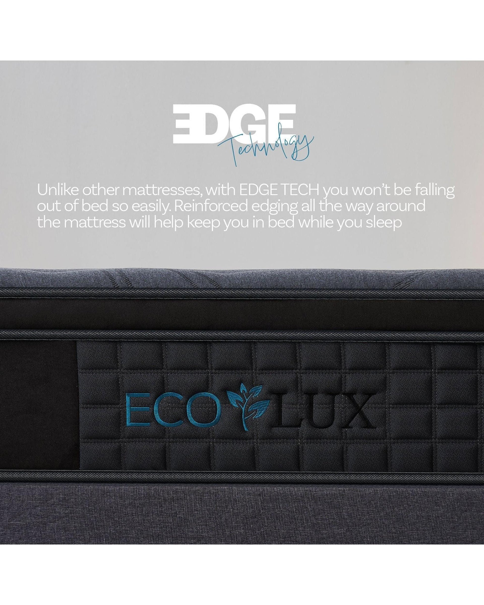 Royal Comfort Mattresses Eco Lux Edge Support Euro Top 7-Zone Pocket Spring Mattress Plush Medium Firm