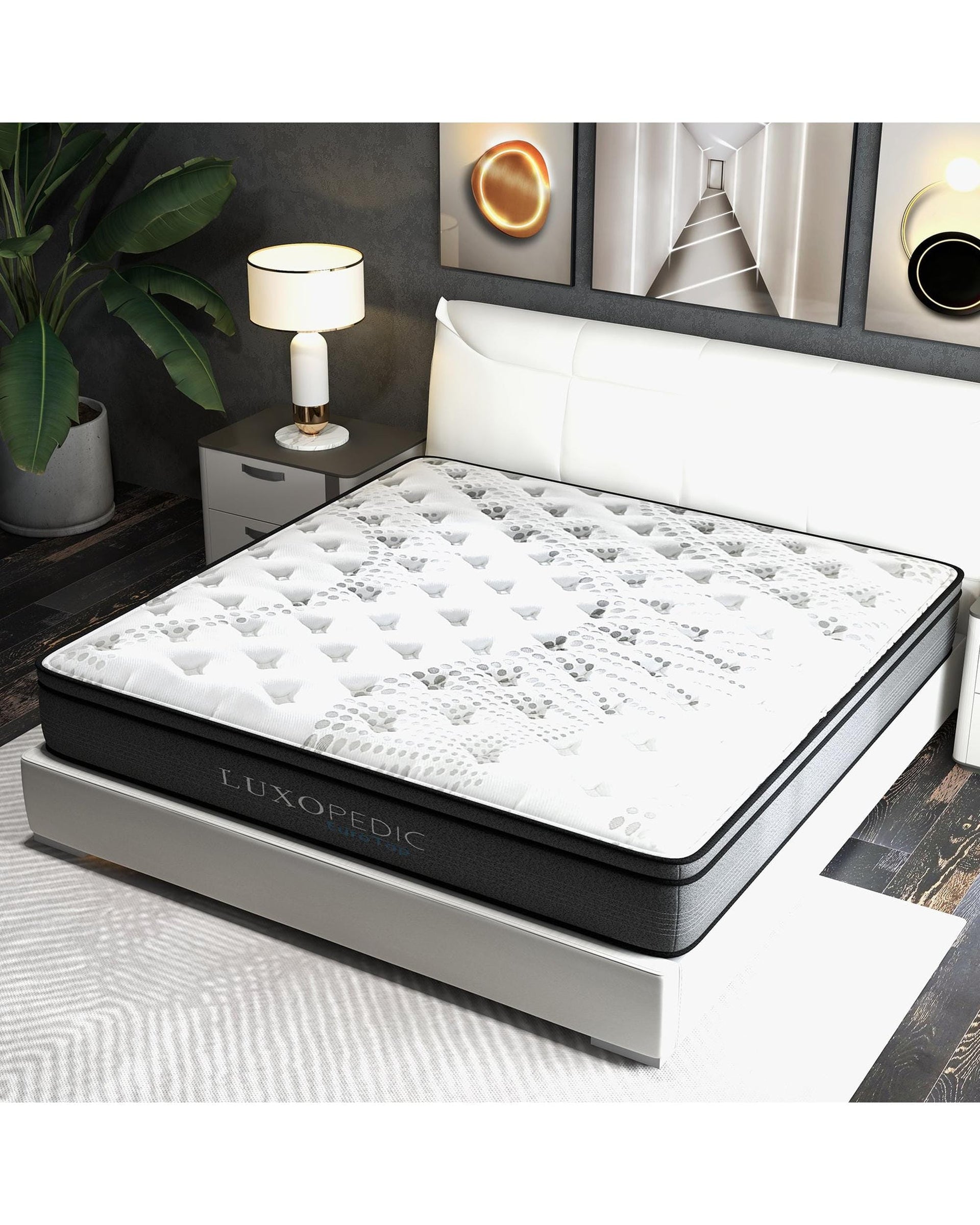 Royal Comfort Mattresses Luxopedic Pocket Spring Mattress 5 Zone 32CM Euro Top Memory Foam Medium Firm