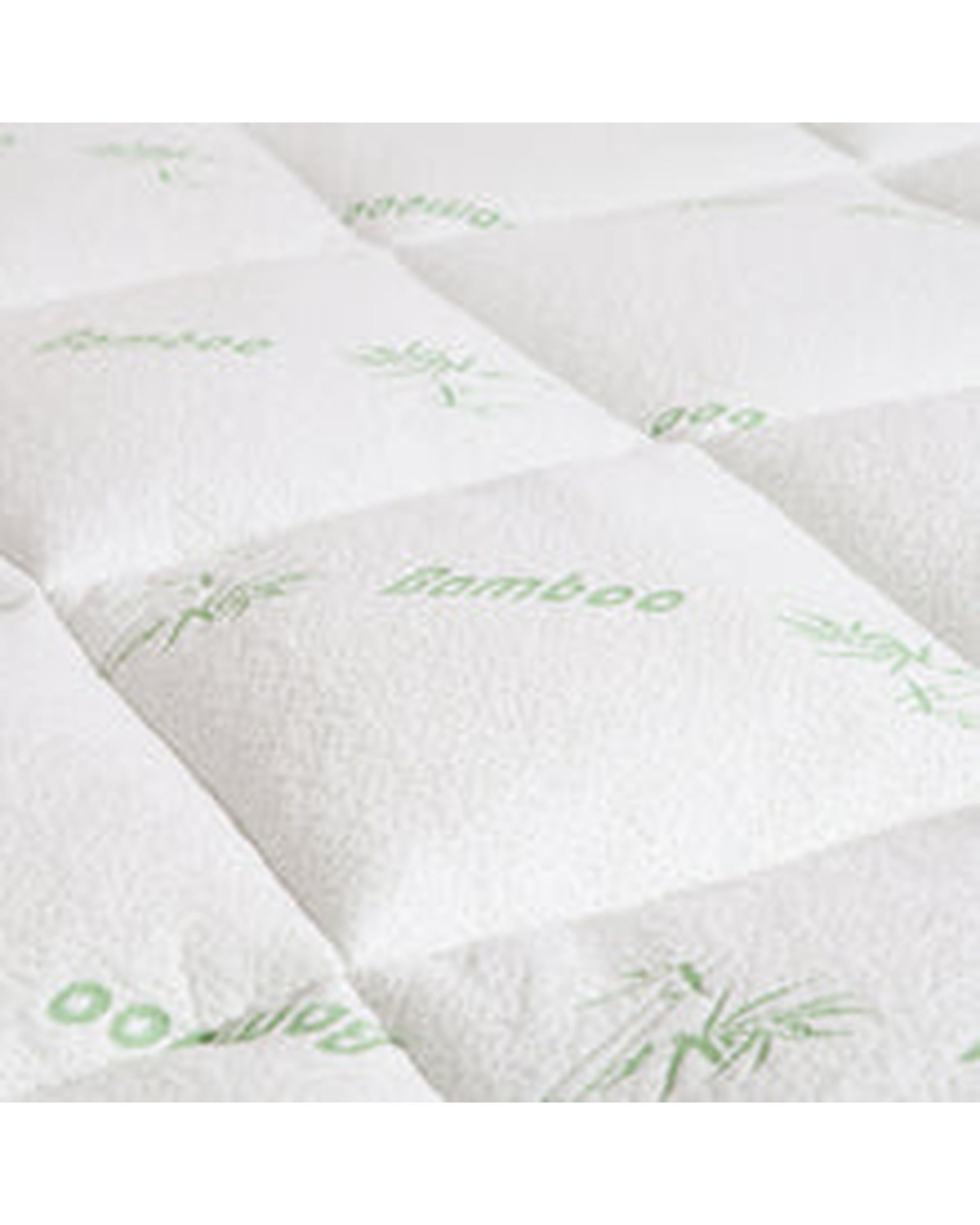 Royal Comfort Mattress Topper Royal Comfort 1000GSM Luxury Bamboo Covered Mattress Topper Ball Fibre Gusset