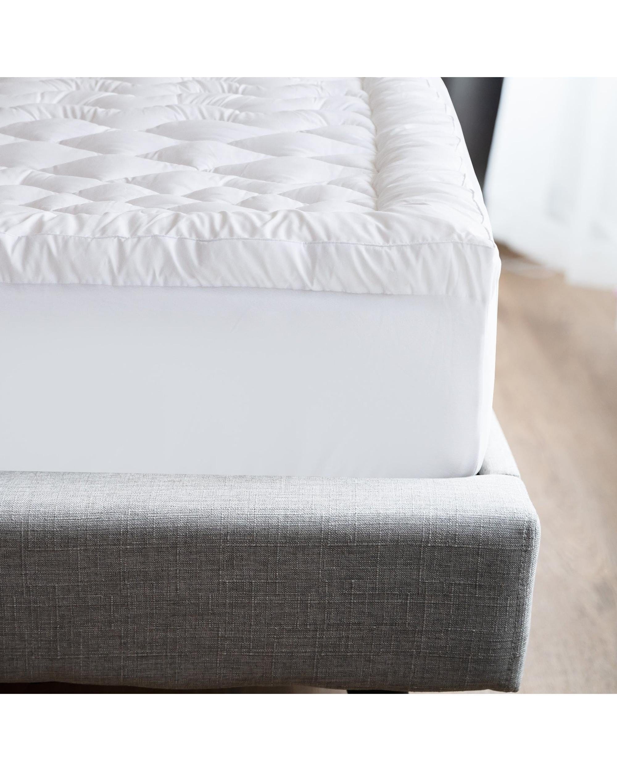 Royal Comfort Mattress Topper Royal Comfort 1200GSM Deluxe 7-Zone Mattress Topper Luxury Gusset Breathable