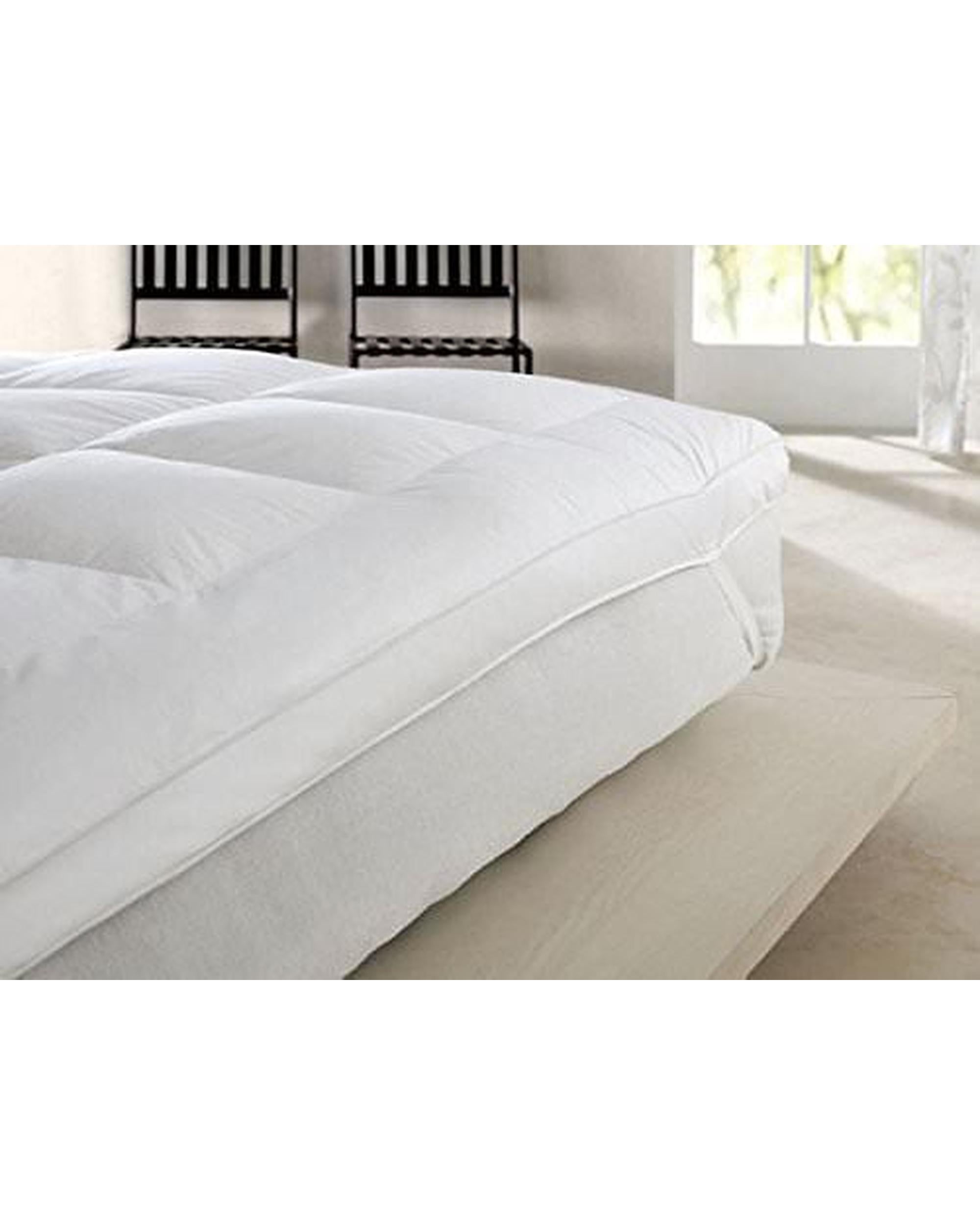 Royal Comfort Mattress Topper Royal Comfort 1800GSM 233TC Cotton Duck Feather Down Mattress Topper Cover