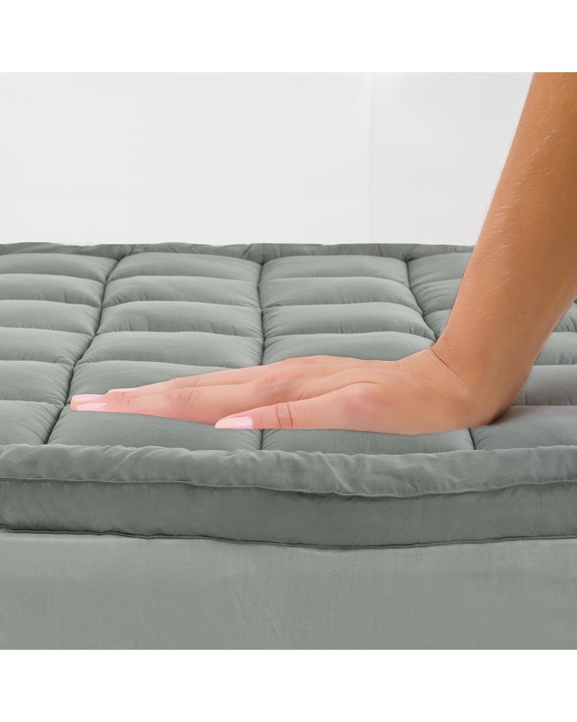 Royal Comfort Mattress Topper Royal Comfort Bamboo Blend Topper 800GSM 45cm Skirt Luxury Bedding