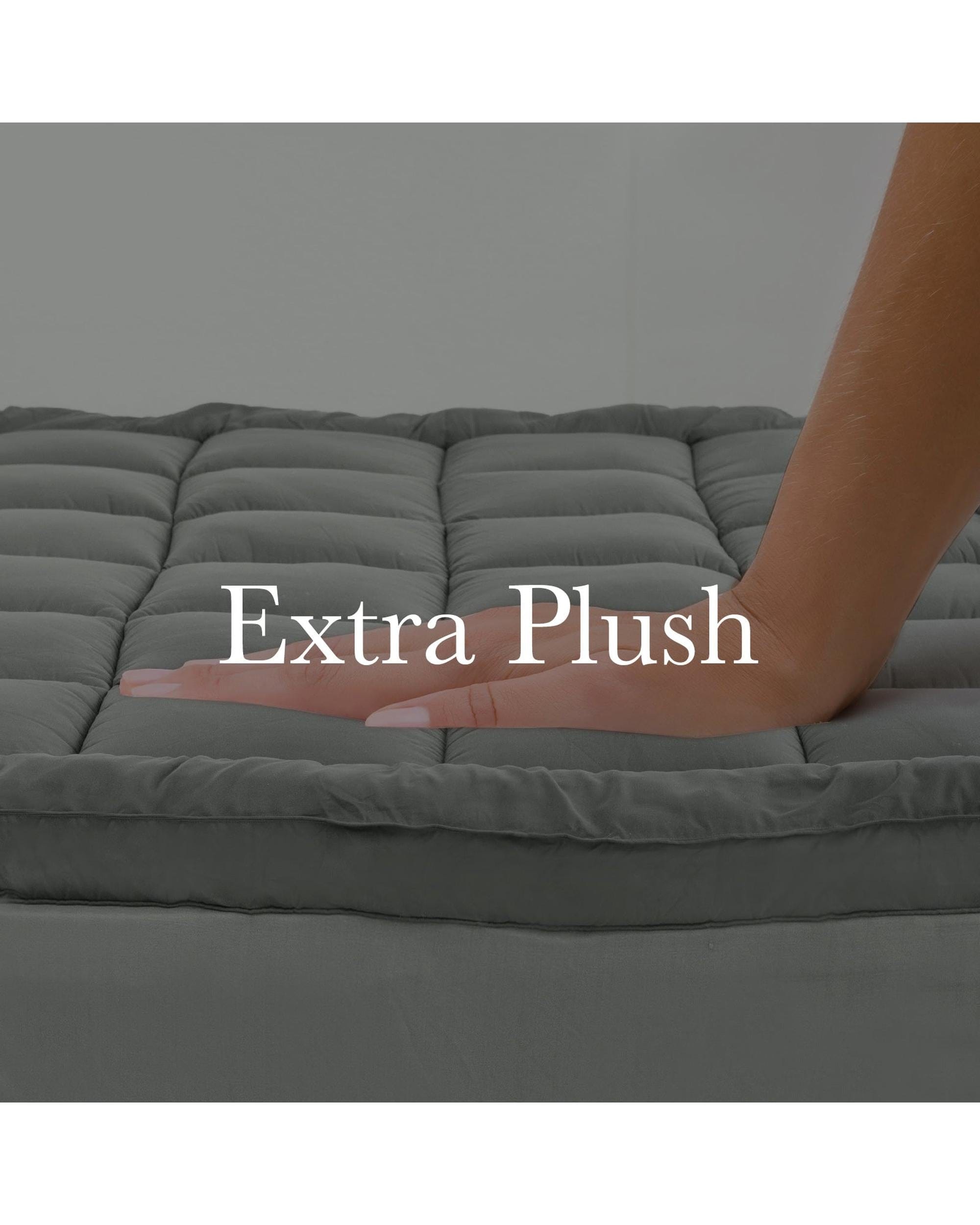 Royal Comfort Mattress Topper Royal Comfort Bamboo Blend Topper 800GSM 45cm Skirt Luxury Bedding