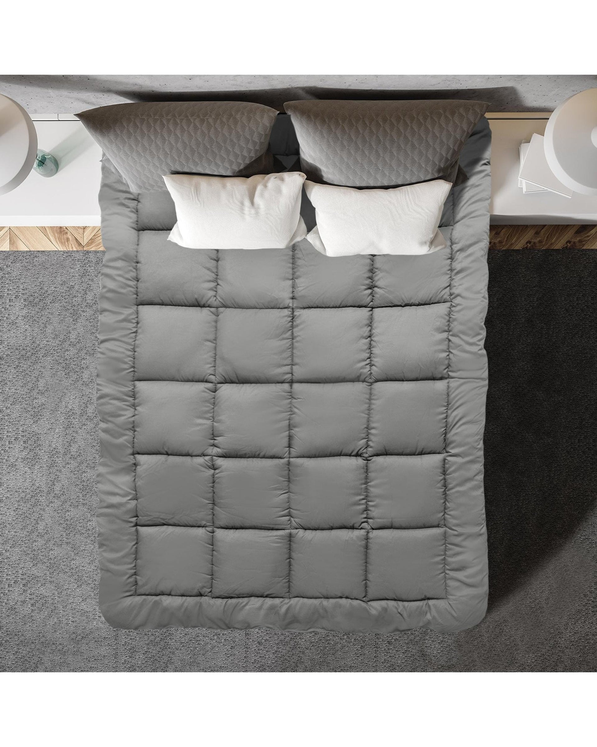Royal Comfort Mattress Topper Royal Comfort Bamboo Blend Topper 800GSM 45cm Skirt Luxury Bedding