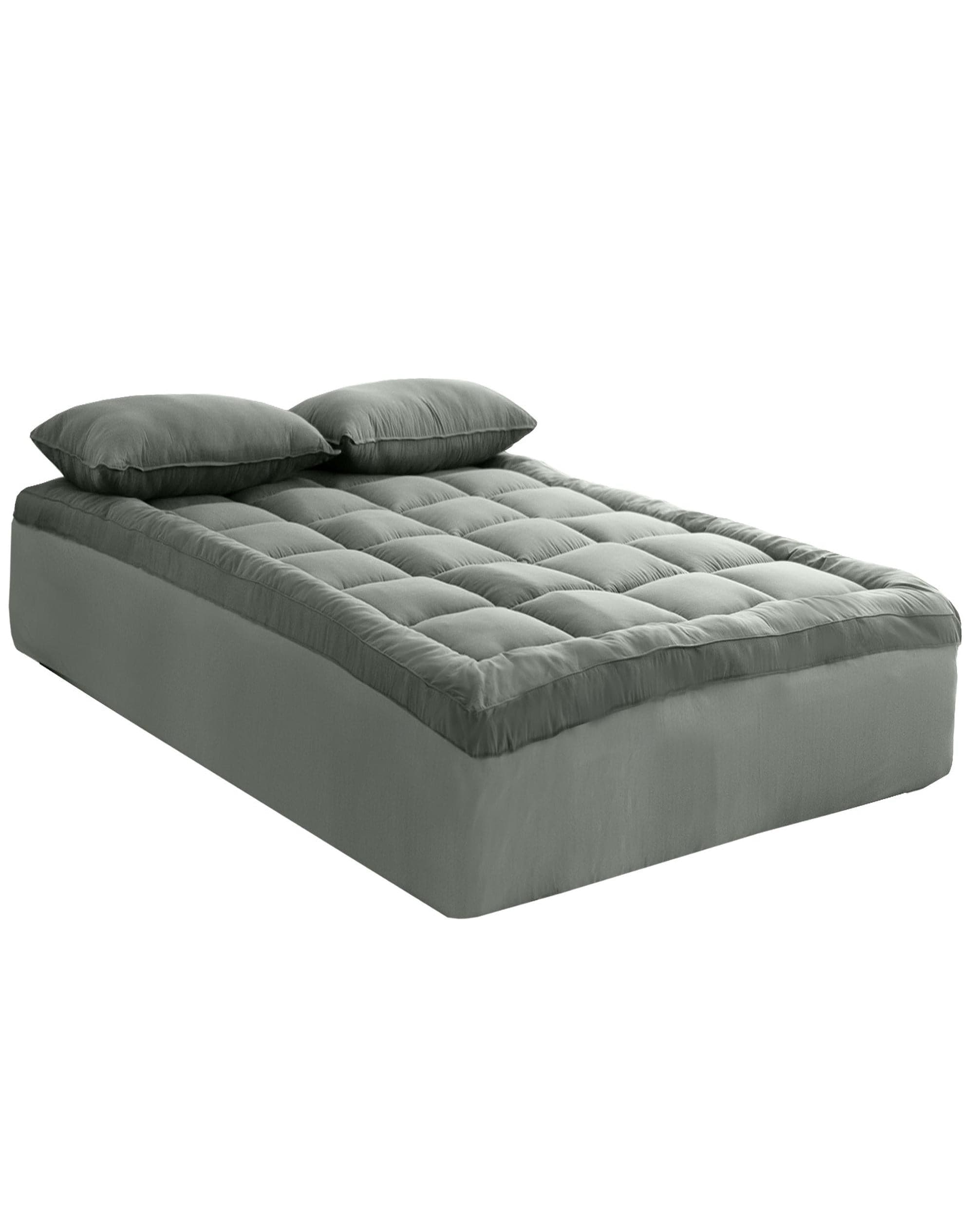 Royal Comfort Mattress Topper Royal Comfort Bamboo Blend Topper 800GSM 45cm Skirt Luxury Bedding