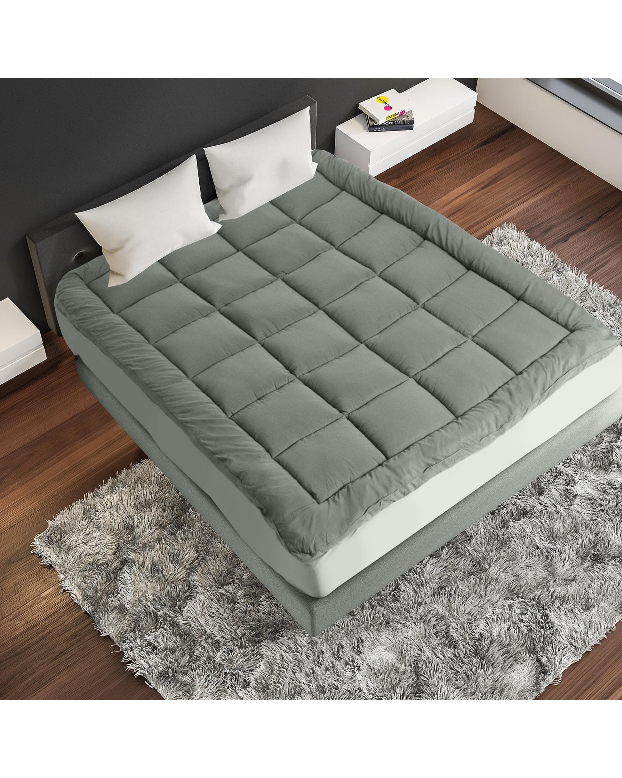 Royal Comfort Mattress Topper Royal Comfort Bamboo Blend Topper 800GSM 45cm Skirt Luxury Bedding