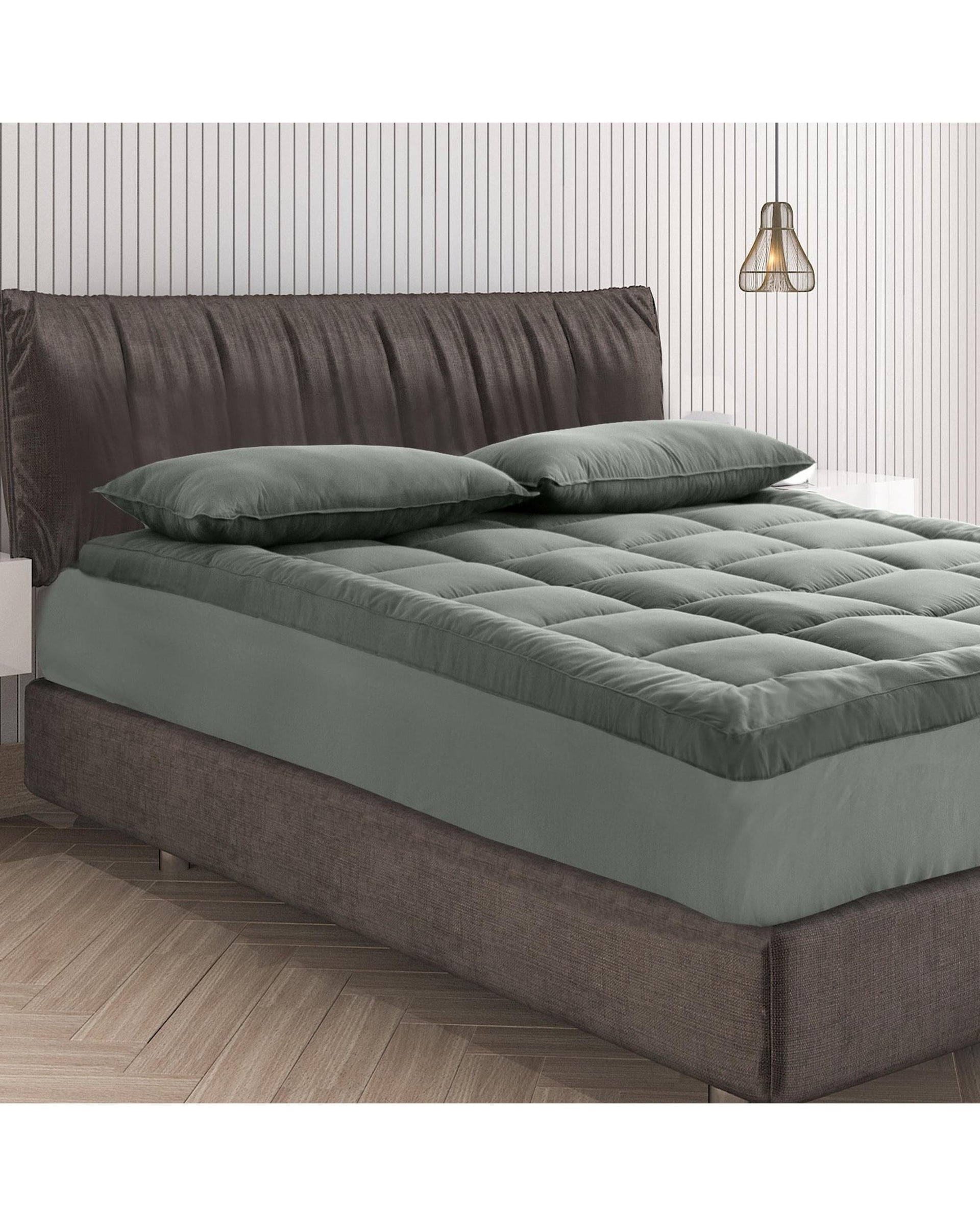 Royal Comfort Mattress Topper Royal Comfort Bamboo Blend Topper 800GSM 45cm Skirt Luxury Bedding
