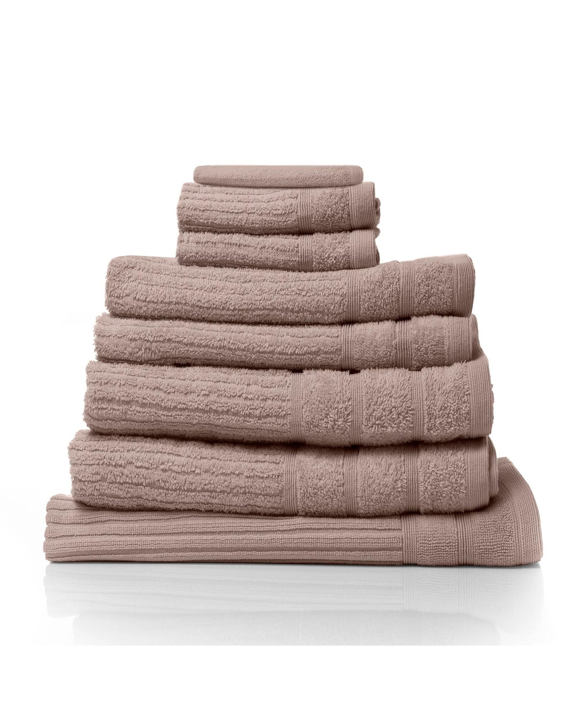 Royal Comfort Bathroom Towel Sets Royal Comfort Eden Cotton 600GSM Luxury Bath Towels Set - 8 PEICE SET - ROSE