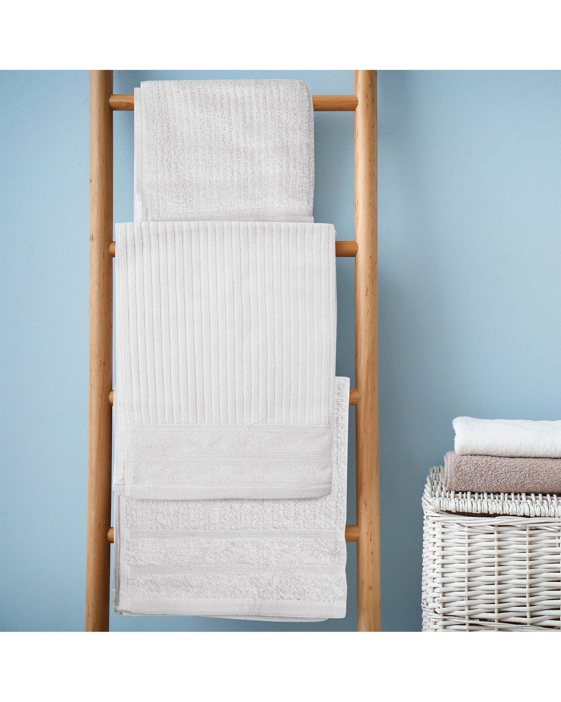 Royal Comfort Bathroom Towel Sets Royal Comfort Eden Cotton 600GSM Luxury Bath Towels Set - 8 PEICE SET - WHITE