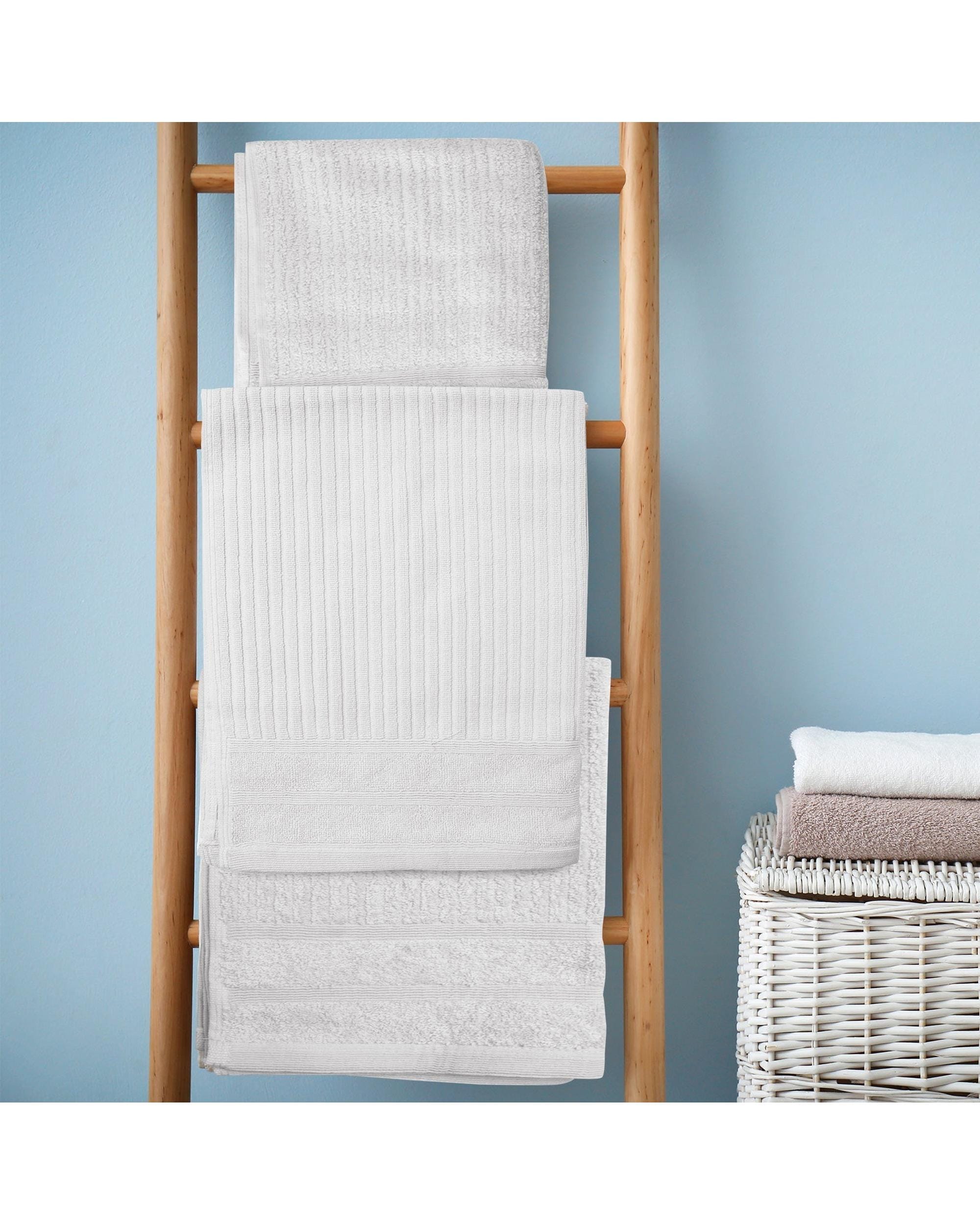 Royal Comfort Bathroom Towel Sets Royal Comfort Eden Cotton 600GSM Luxury Bath Towels Set - 8 PEICE SET - WHITE