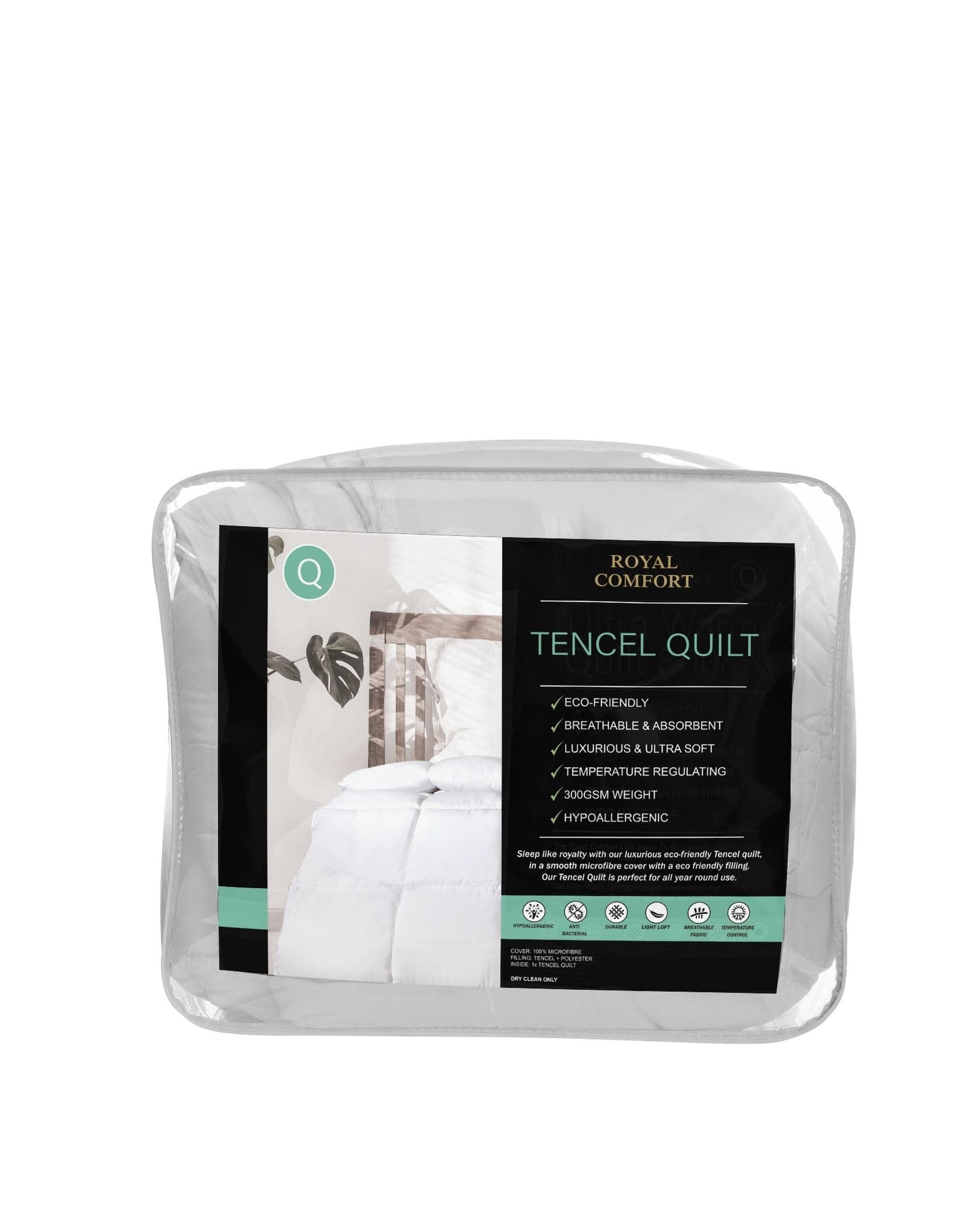 Royal Comfort Duvet/Quilt Royal Comfort Tencel Blend Quilt 300GSM Eco Friendly Breathable All Season