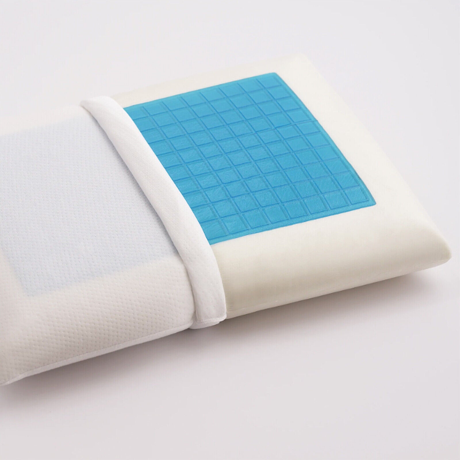 Luxor Standard Size Supreme Quality Memory Foam Cool Soft Gel Top Pillow Flat