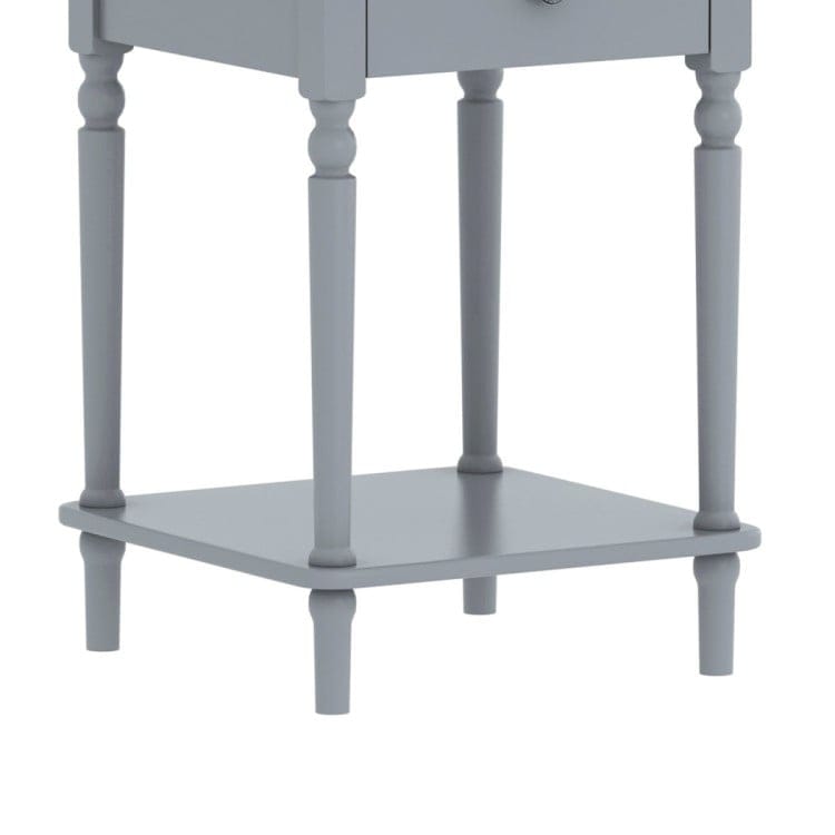 Sarantino Bedside Table SARANTINO ESTHER BEDSIDE TABLE WITH DRAWER - GREY