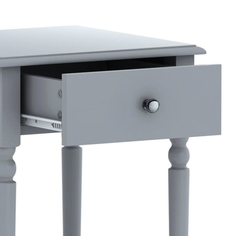 Sarantino Bedside Table SARANTINO ESTHER BEDSIDE TABLE WITH DRAWER - GREY