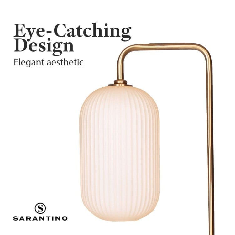 Sarantino Lamp SARANTINO METAL FLOOR LAMP WITH OPAL GLASS SHADE