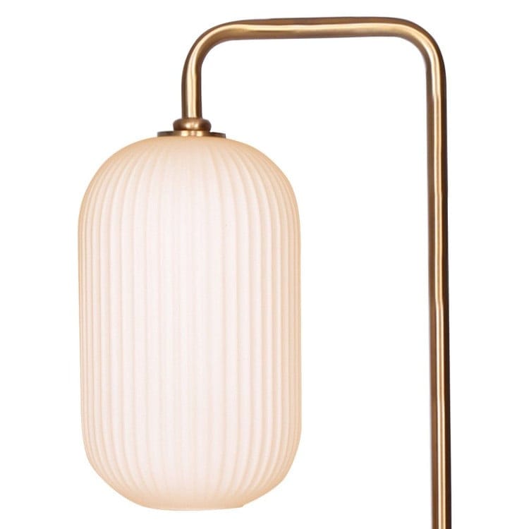 Sarantino Lamp SARANTINO METAL FLOOR LAMP WITH OPAL GLASS SHADE
