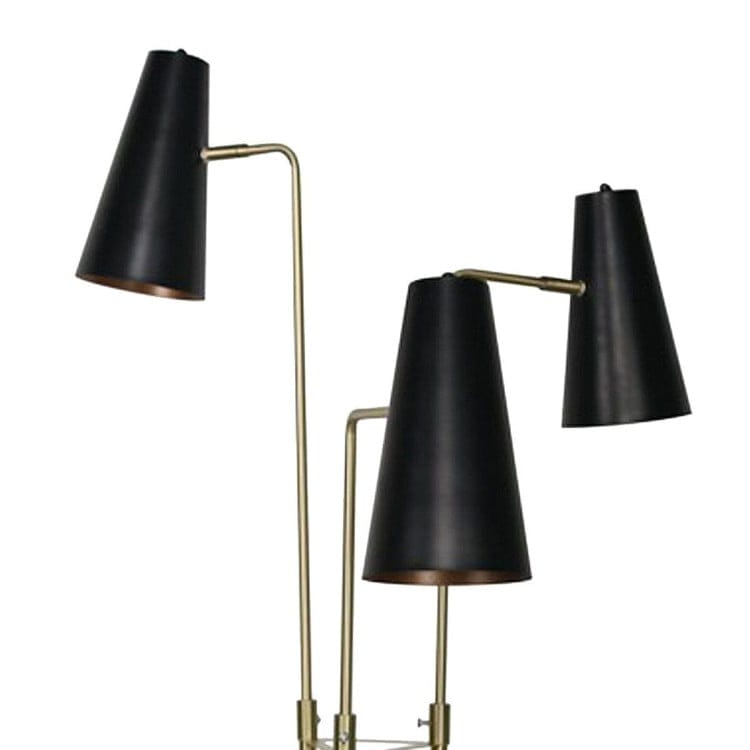 Sarantino Lamp SARANTINO THREE METAL SHADE FLOOR LAMP