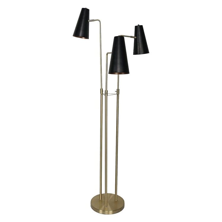 Sarantino Lamp SARANTINO THREE METAL SHADE FLOOR LAMP