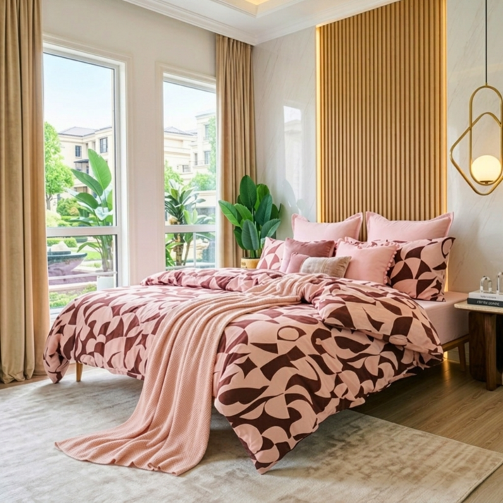Amsons Scandi Rosewood Cotton Quilt Cover Set |Australian Home Décor