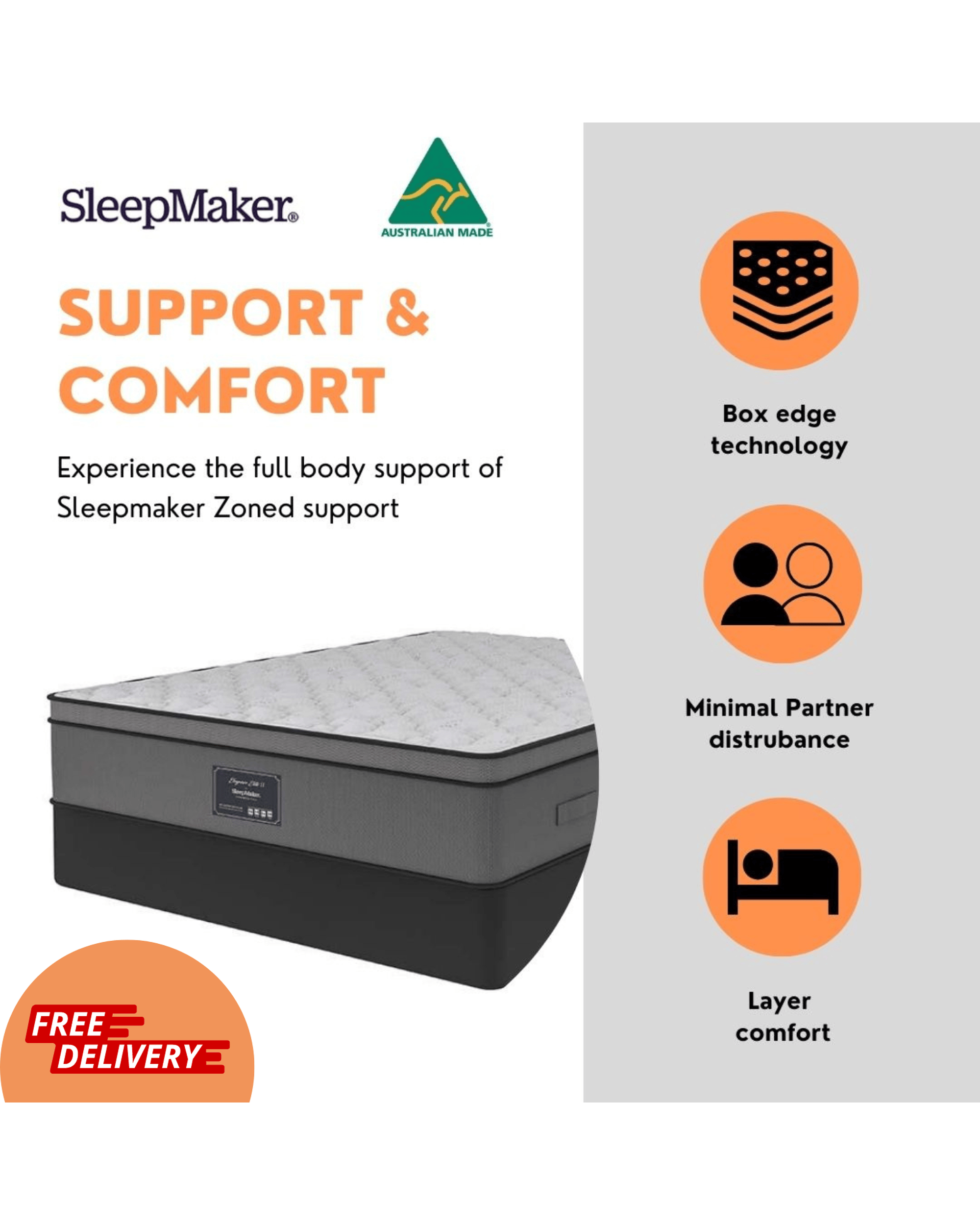 SleepMaker Mattresses SleepMaker Hotel Prestige Miracoil 5 Zone Mattress - Medium