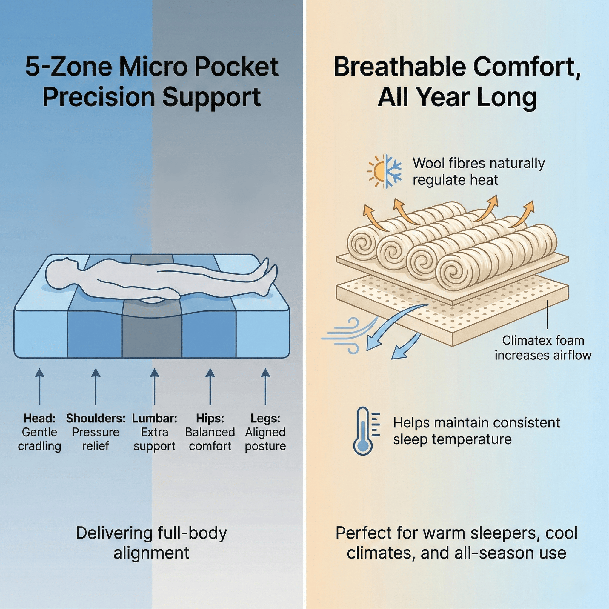 SleepMaker Mattresses Sleepmaker Lifestyle Devon Micro Pocket - Medium