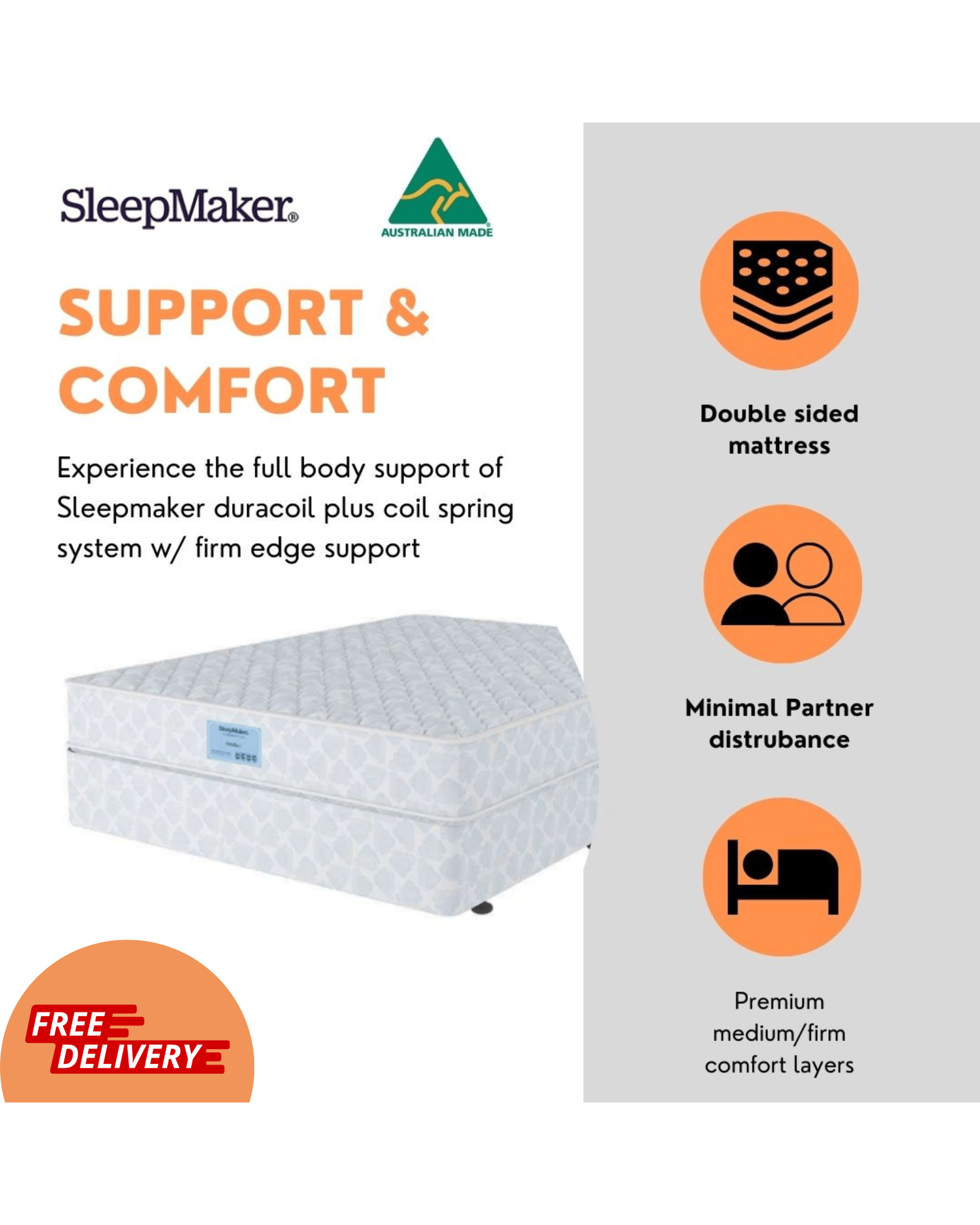 SleepMaker Mattresses SleepMaker Lifestyle Enhance Miracoil Mattress - Medium