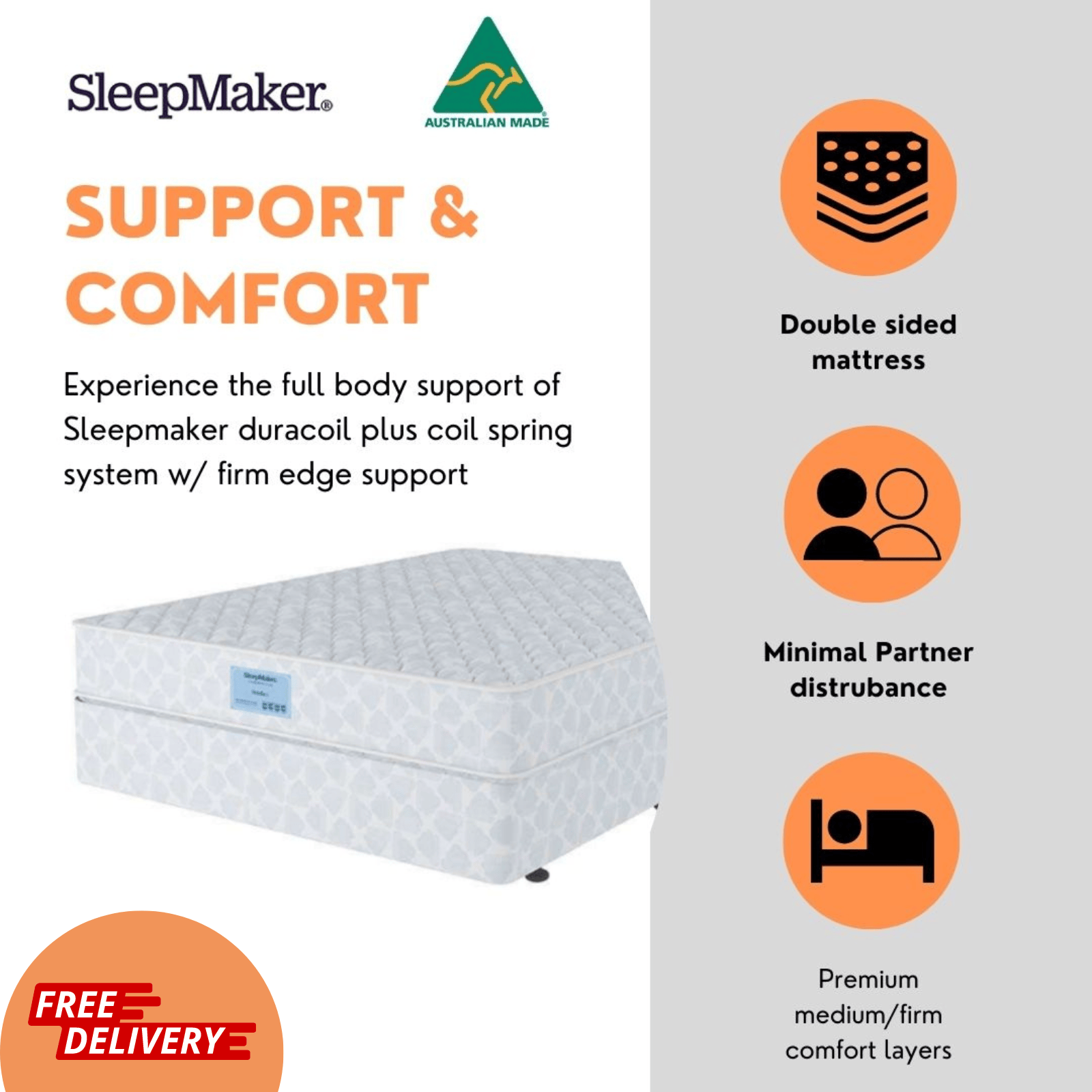 SleepMaker Mattresses SleepMaker Traveller Miracoil Mattress - Firm