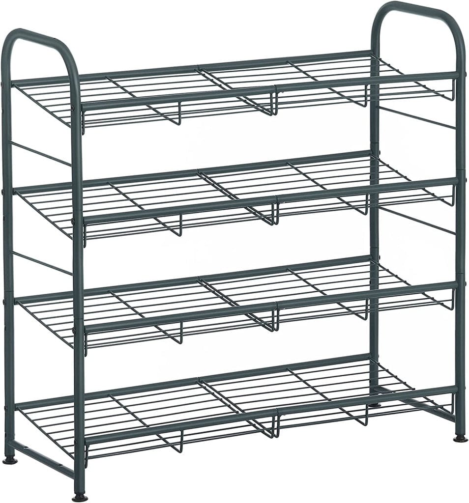 SONGMICS Shoe Rack SONGMICS 4-Tier Shoe Rack Storage 16 Pairs Organizer Gray