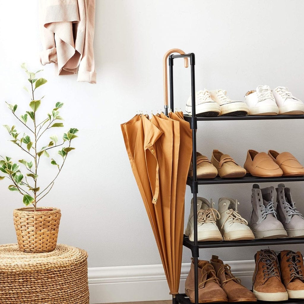 SONGMICS Shoe Rack SONGMICS 5 Tier Metal Shoe Rack for 10 Pairs of Shoes Black