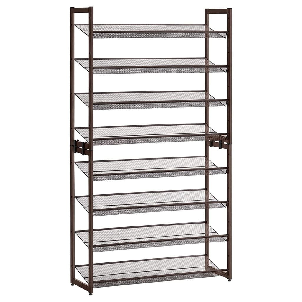 SONGMICS Shoe Rack SONGMICS 8-Tier Shoe Rack Storage 32 pairs with Adjustable Shelves Bronze LMR08A