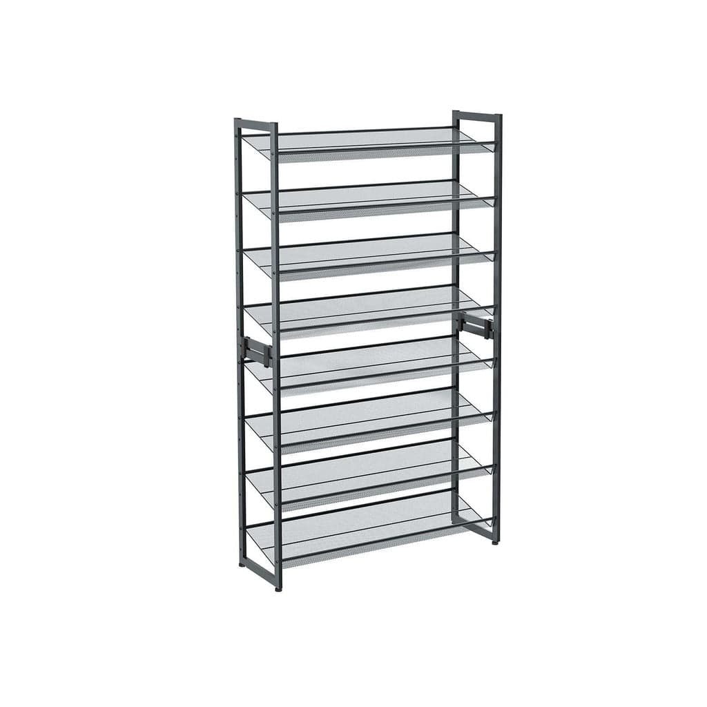 SONGMICS Shoe Rack SONGMICS 8-Tier Shoe Rack Storage 32 pairs with Adjustable Shelves Gray