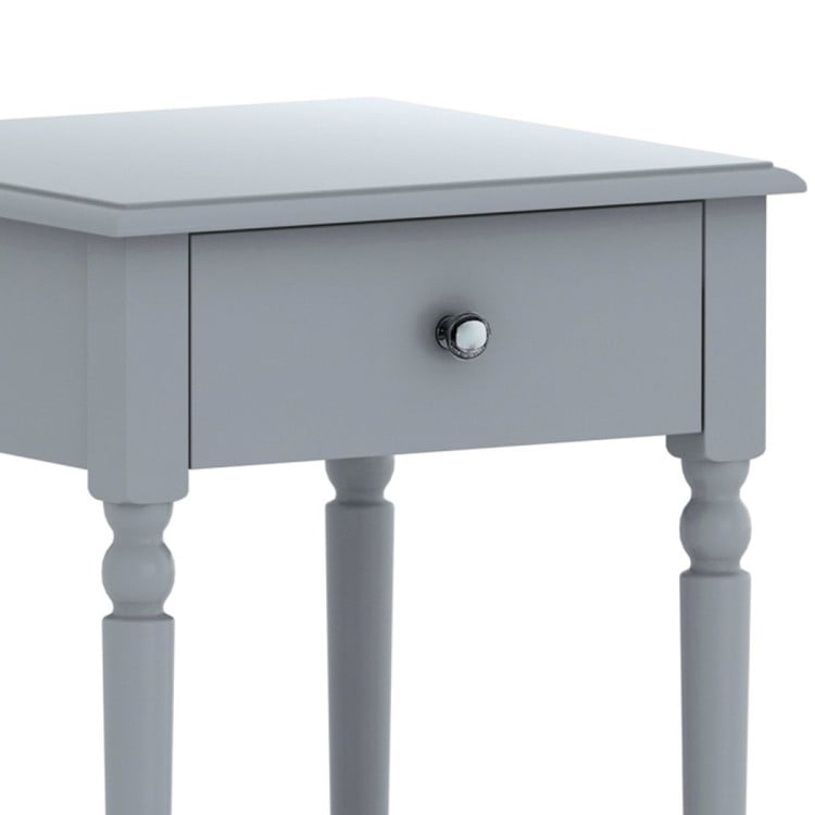 SARANTINO ESTHER BEDSIDE TABLE WITH DRAWER - GREY Sarantino